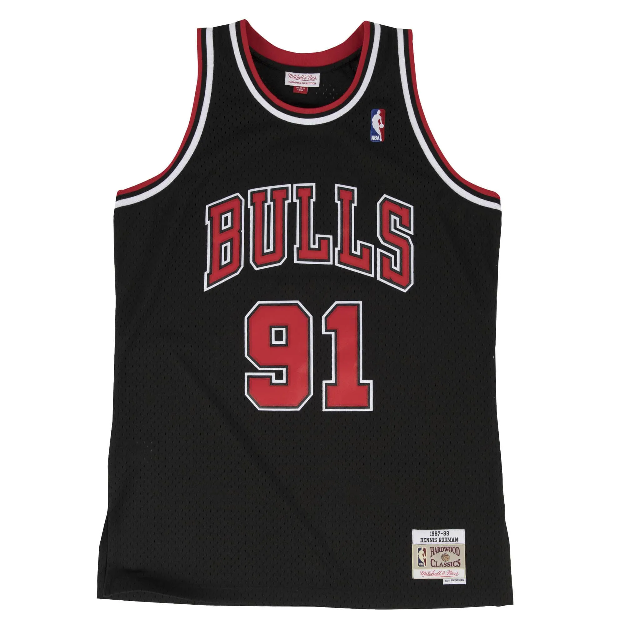 Dennis Rodman #91 Chicago Bulls 97-98 NBA Mitchell & Ness Swingman Trikot Schwarz Dennis Rodman #91 Chicago Bulls 97-98 NBA Mitchell & Ness Swingman Trikot Schwarz