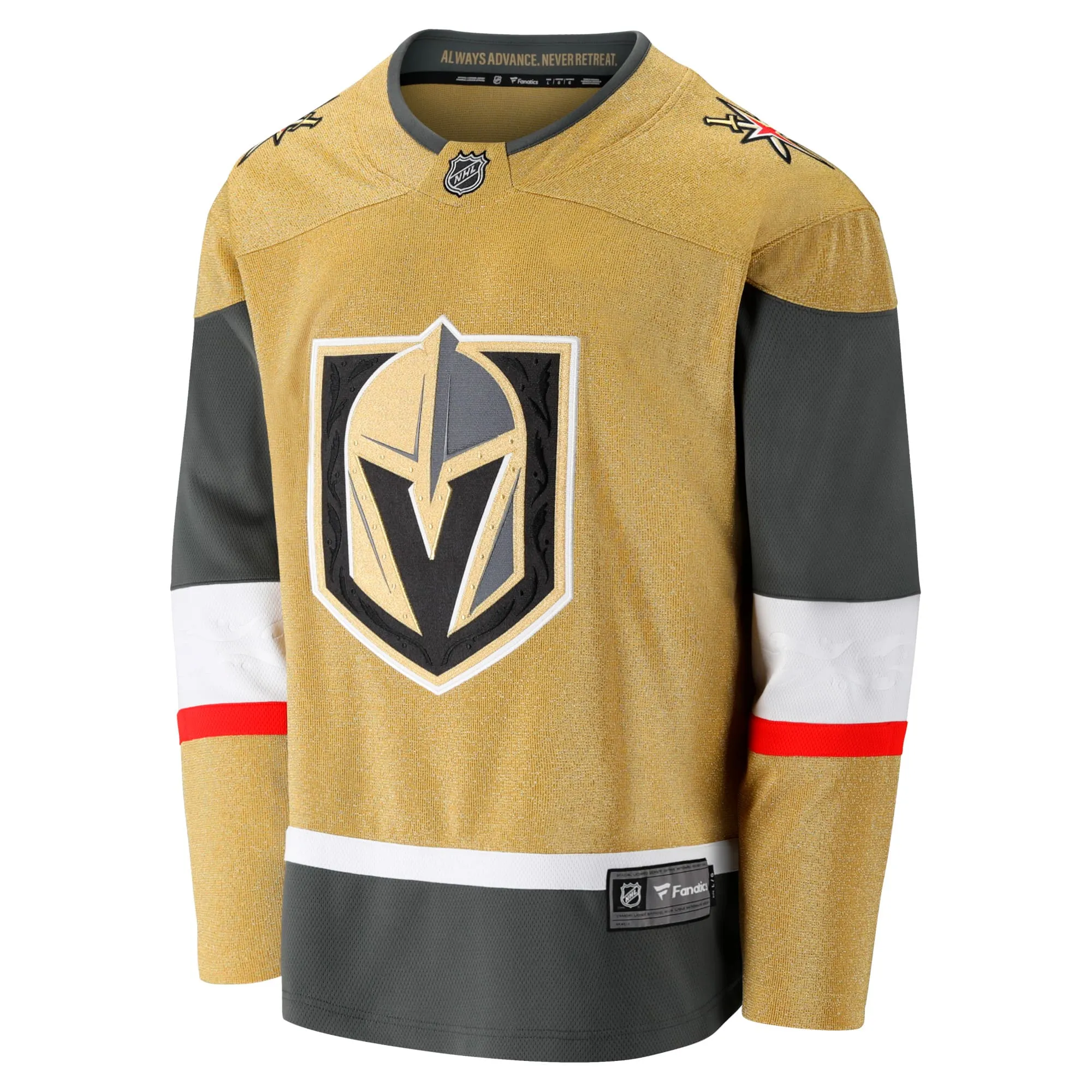 Vegas Golden Knights NHL Eishockey Fanatics Breakaway Trikot Home Gold