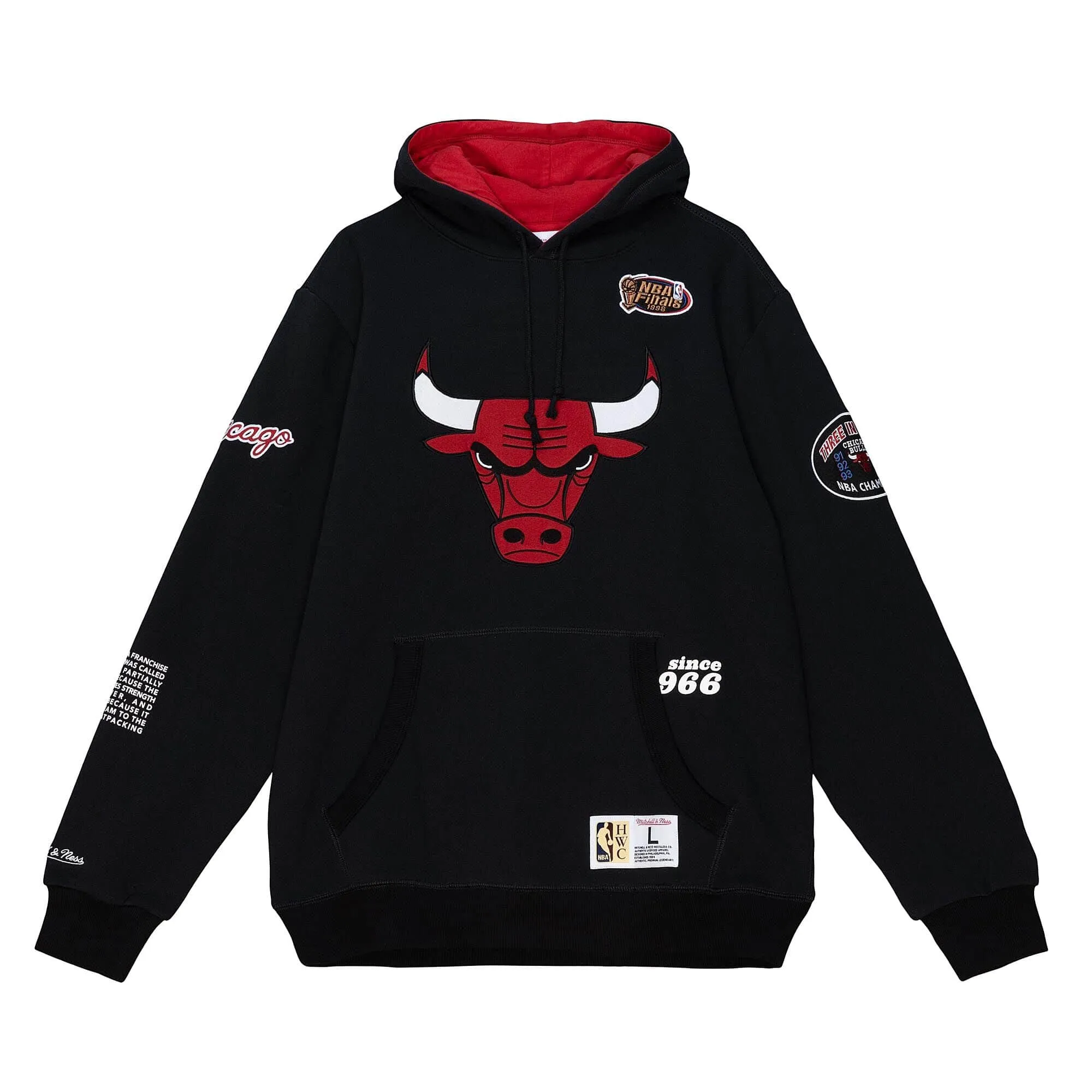Chicago Bulls NBA Mitchell & Ness Team Origins Fleece Hoodie Schwarz Chicago Bulls NBA Mitchell & Ness Team Origins Fleece Hoodie Schwarz