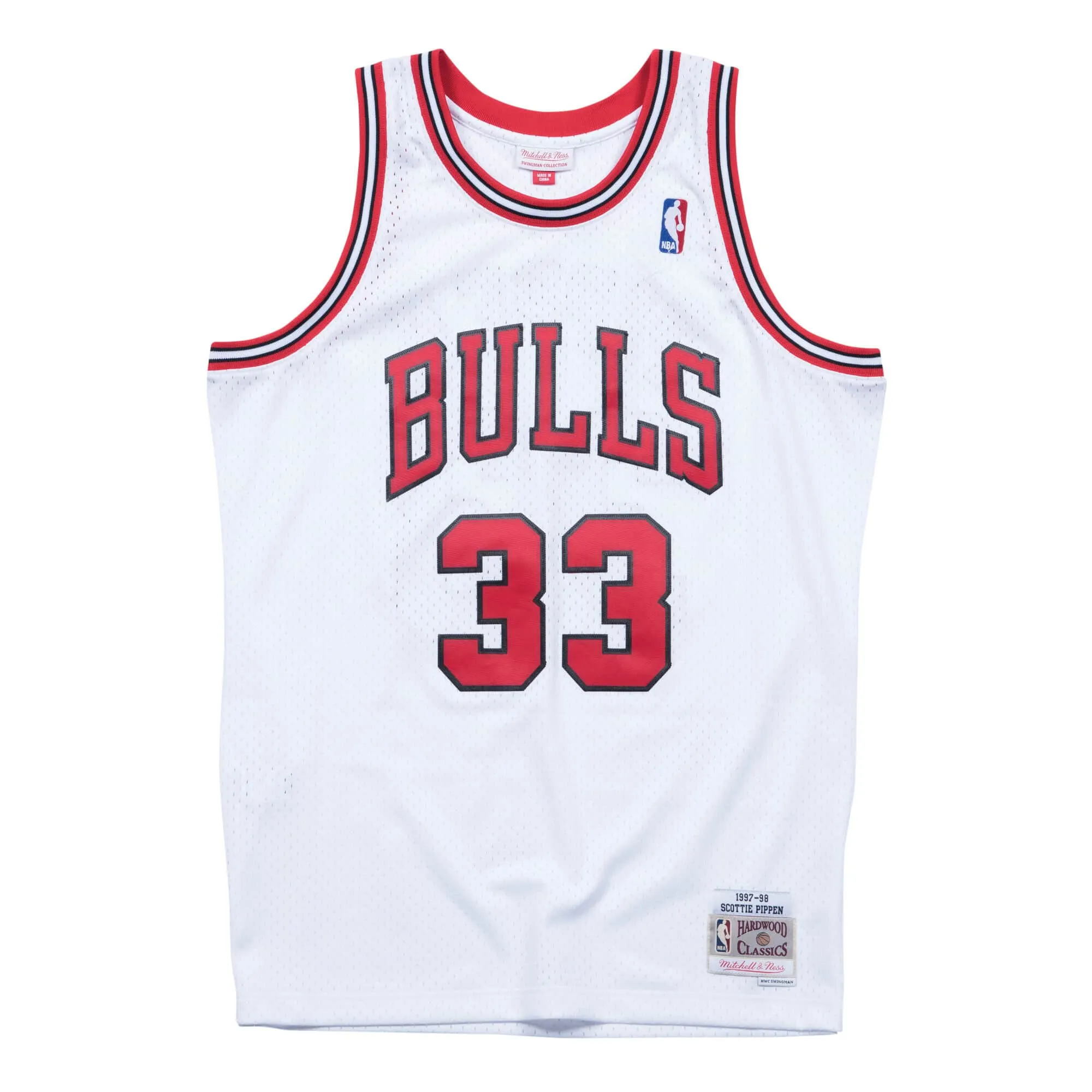 Scottie Pippen #33 Chicago Bulls 97-98 NBA Mitchell & Ness Swingman Trikot Weiß Scottie Pippen #33 Chicago Bulls 97-98 NBA Mitchell & Ness Swingman Trikot Weiß
