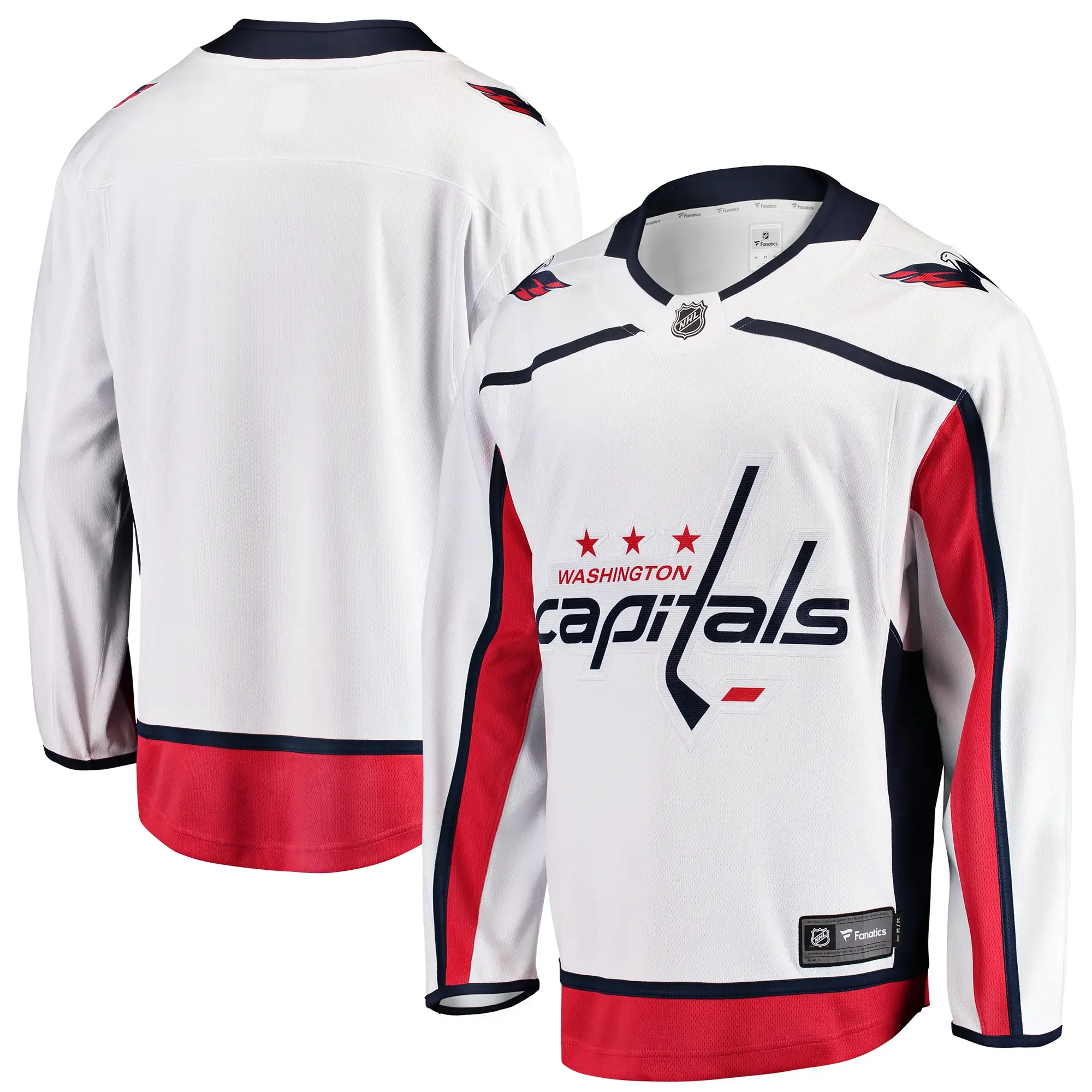 Washington Capitals NHL Eishockey Fanatics Breakaway Trikot Away Weiß