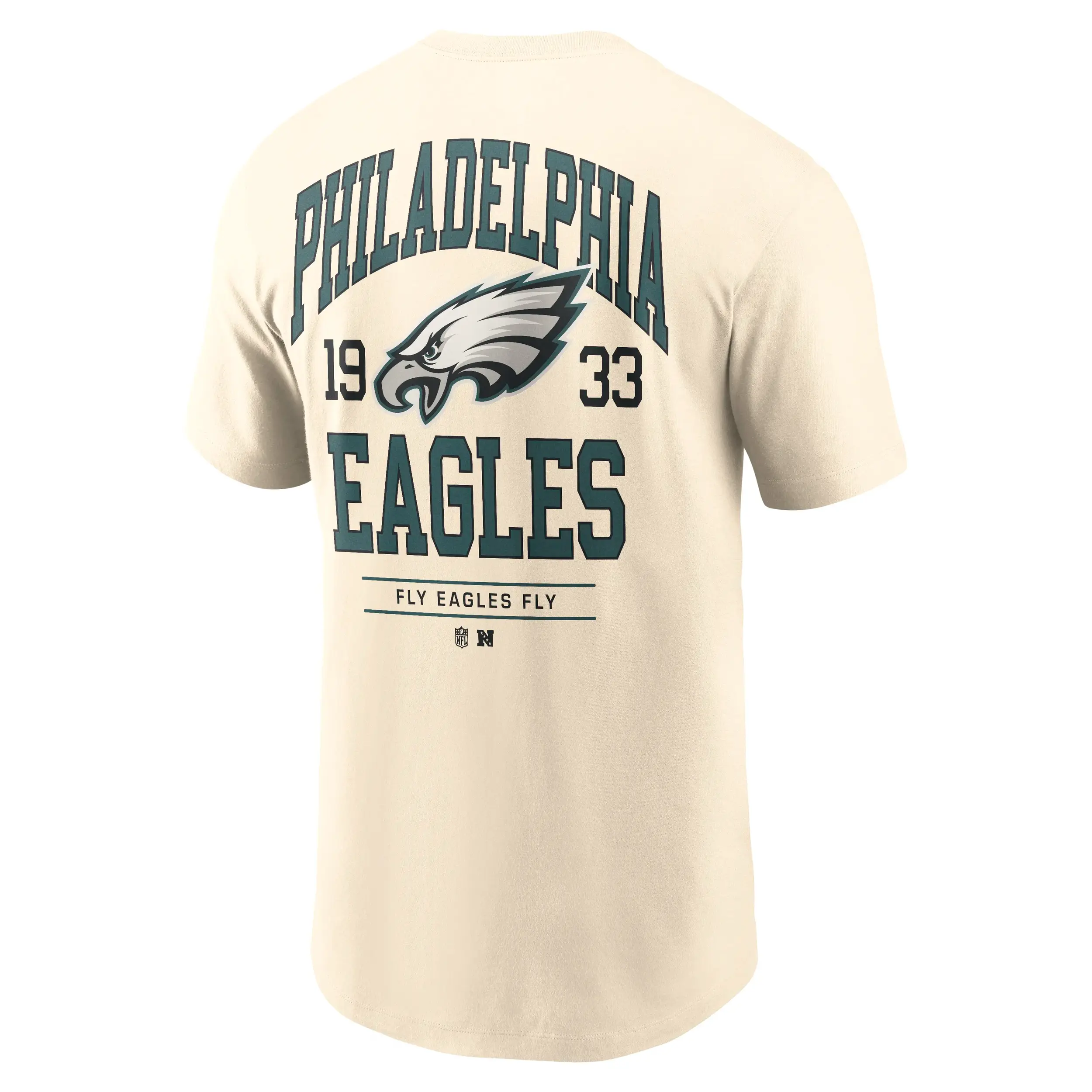 Philadelphia Eagles NFL Nike Freestyle Club Crew T-Shirt Cremeweiß