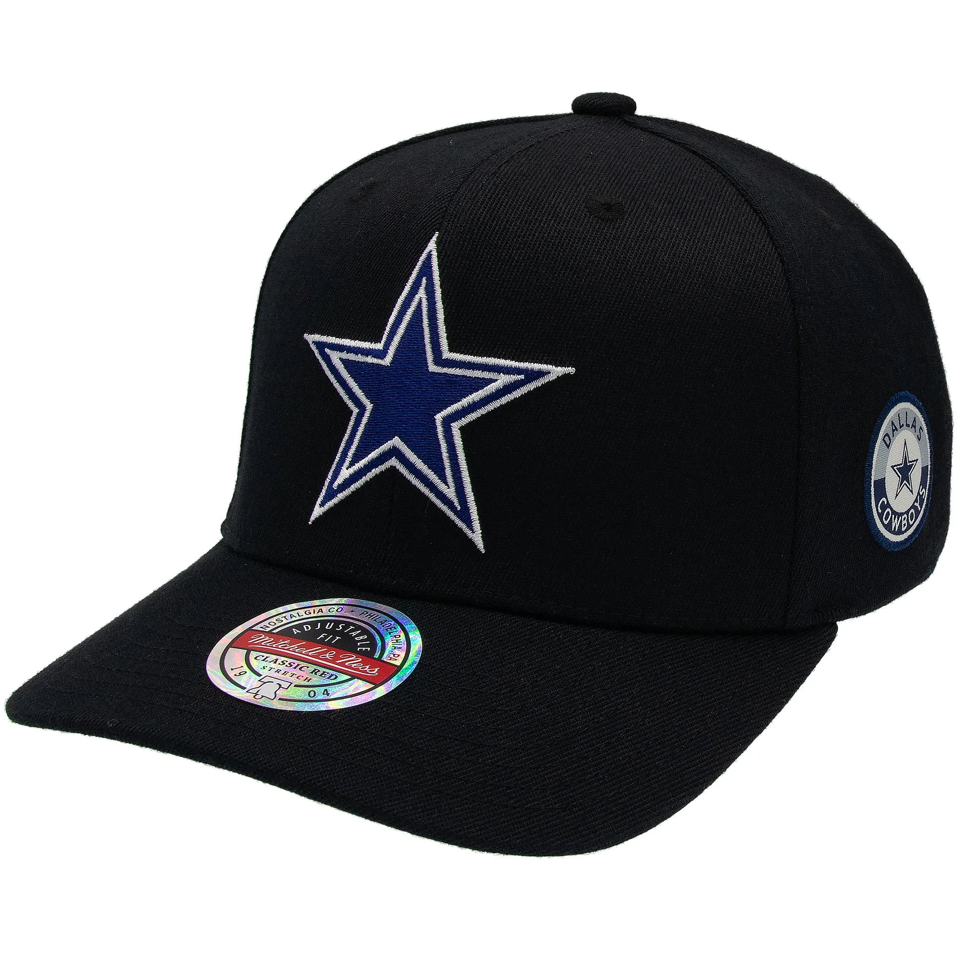 Dallas Cowboys NFL Mitchell & Ness Black Out Classic Red Snapback