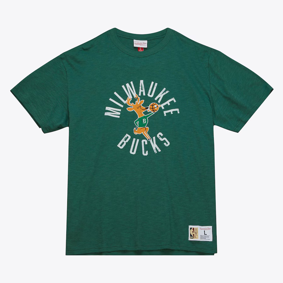 Milwaukee Bucks NBA Mitchell & Ness Legendary Slub 1.0 T-Shirt Grün