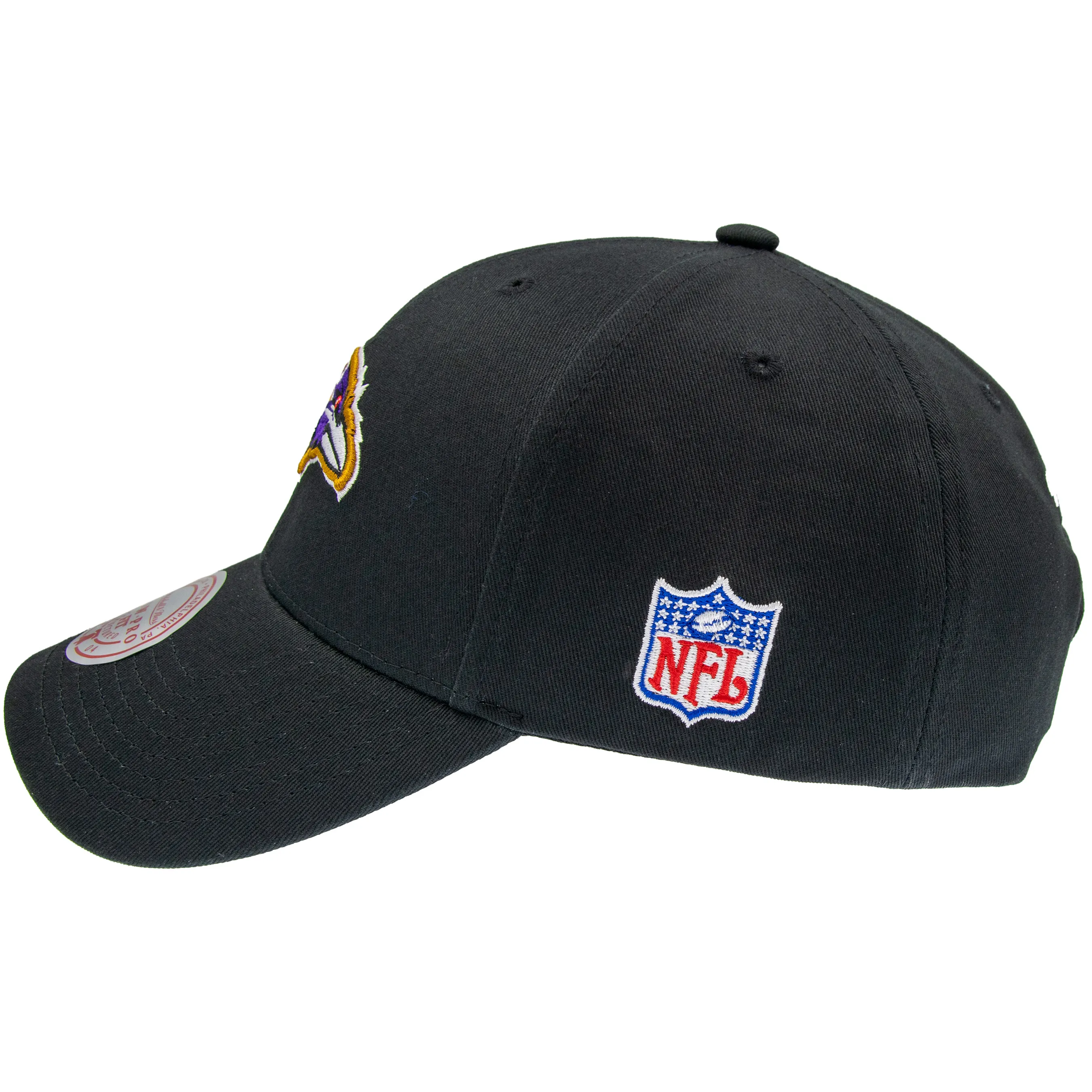 Baltimore Ravens NFL Mitchell & Ness Team Logo Low Pro Snapback Schwarz