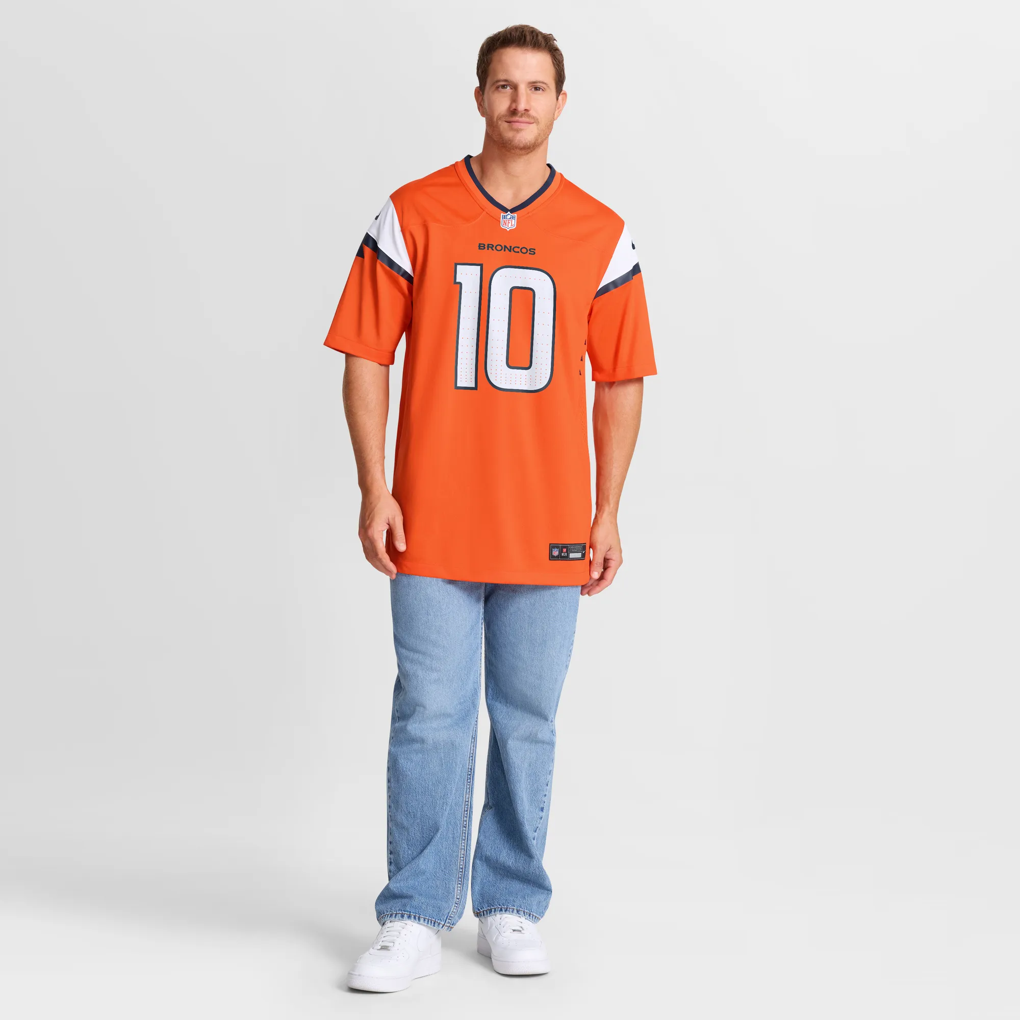 Bo Nix #10 Denver Broncos NFL Football Nike Home Game Trikot Orange