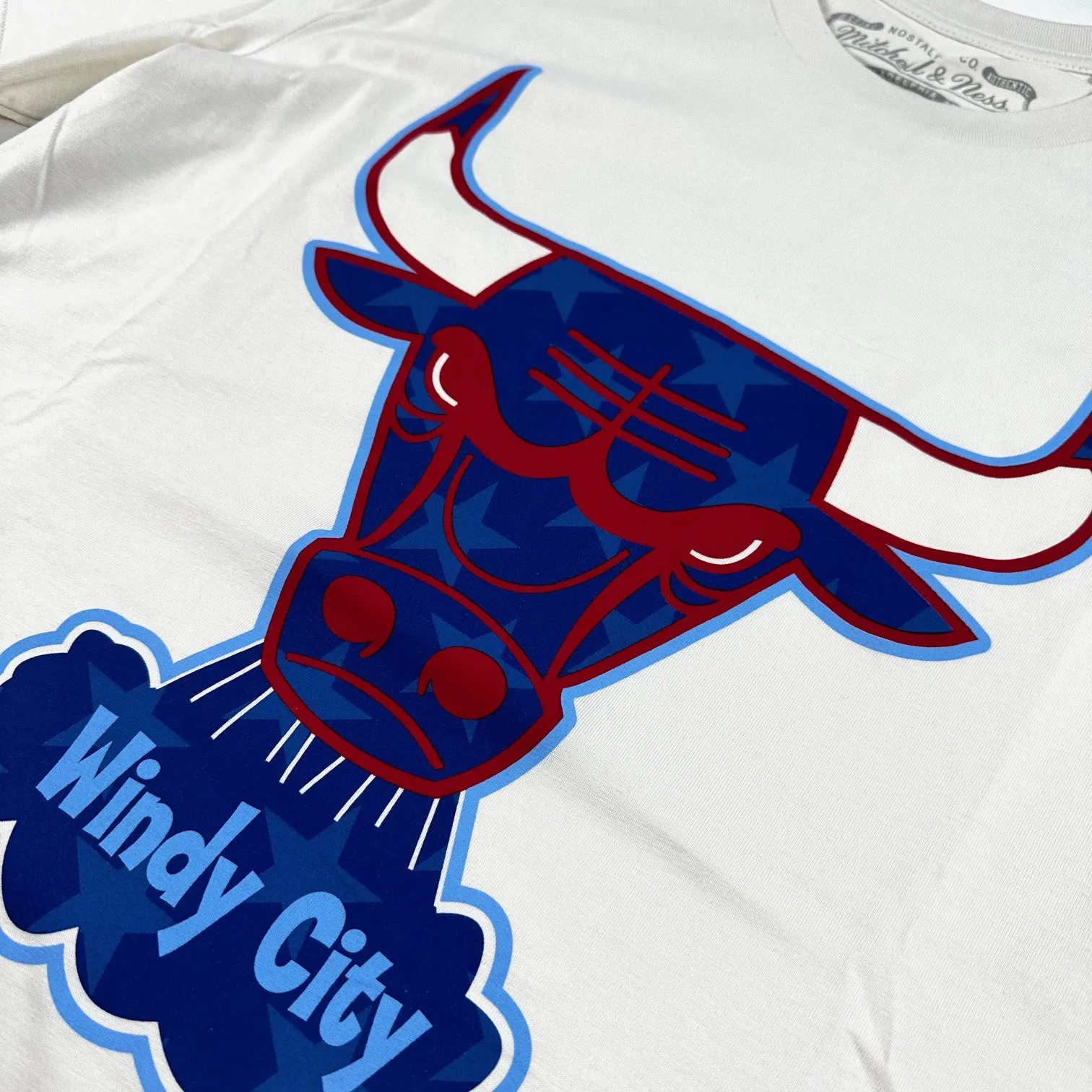 Chicago Bulls NBA Mitchell & Ness Americana T-Shirt Weiß Chicago Bulls NBA Mitchell & Ness Americana T-Shirt Weiß