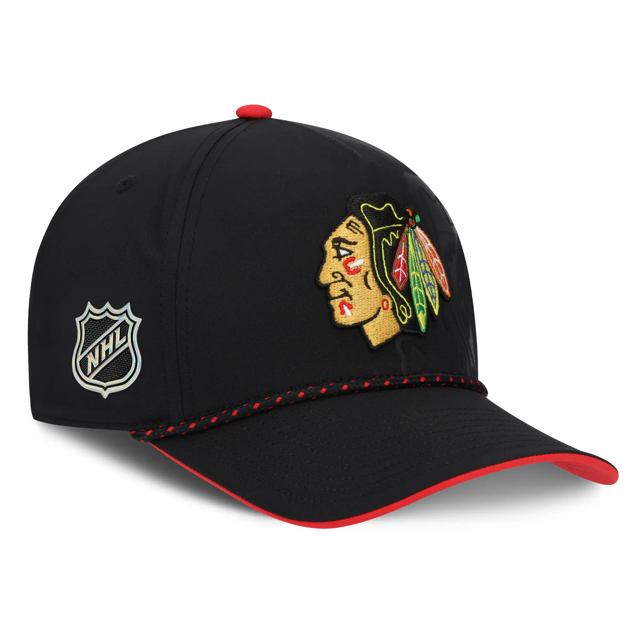 Chicago Blackhawks NHL Fanatics Draft 2026 Snapback Schwarz / Rot