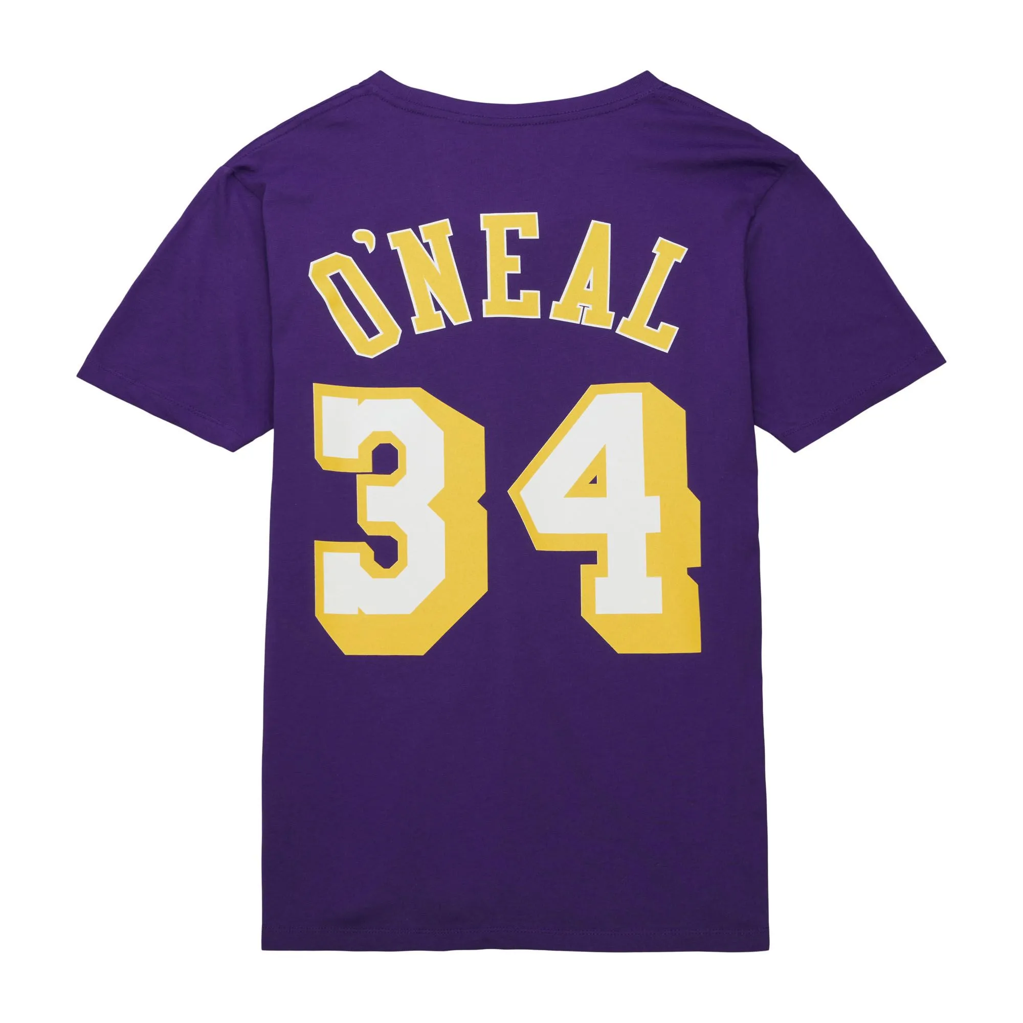 Shaquile O'Neal #34 Los Angeles Lakers NBA Mitchell & Ness Player T-Shirt Lila Shaquile O'Neal #34 Los Angeles Lakers NBA Mitchell & Ness Player T-Shirt Lila