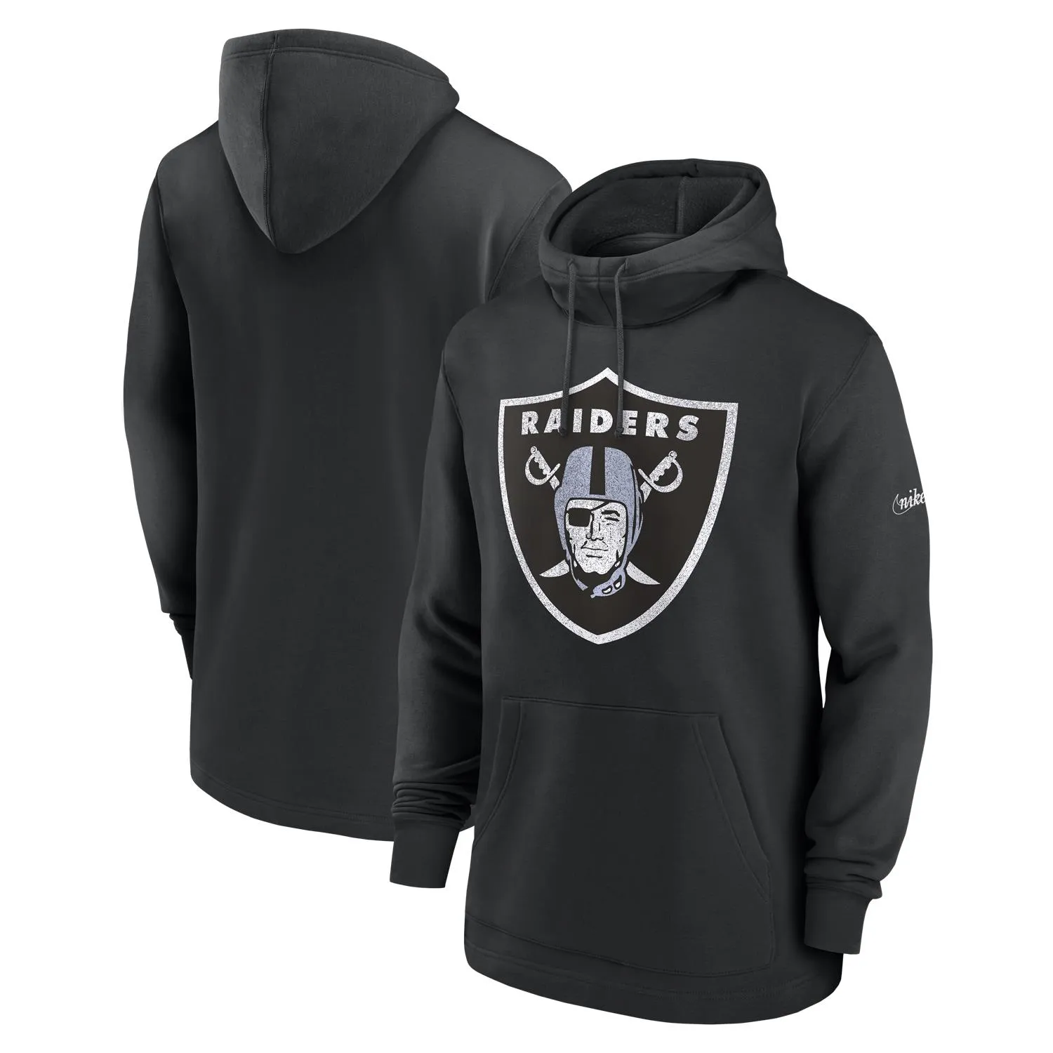 Las Vegas Raiders NFL Nike Classic Throwback Fleece Hoodie Schwarz