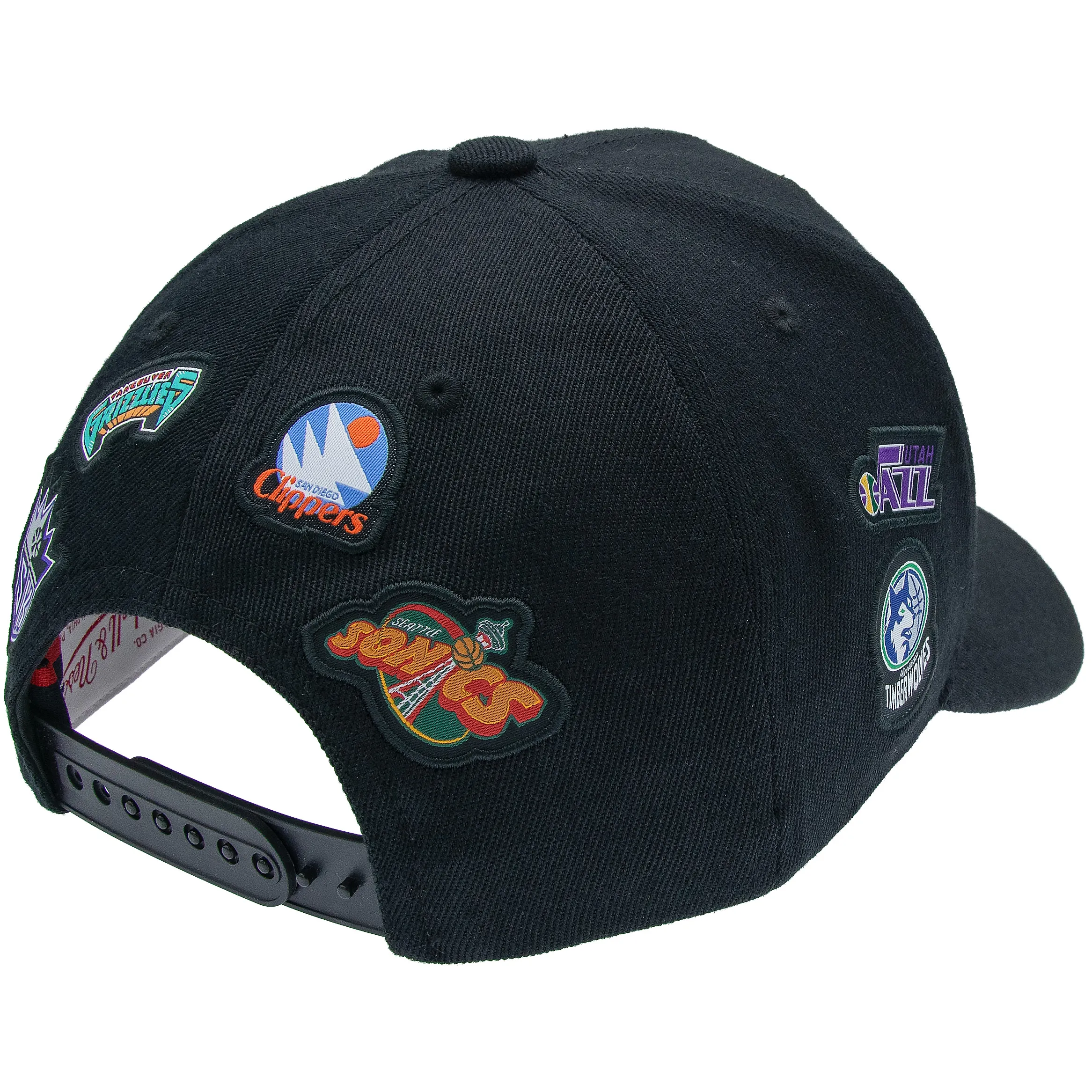 Western Conference NBA Mitchell & Ness Team Logo Patch Snapback Schwarz