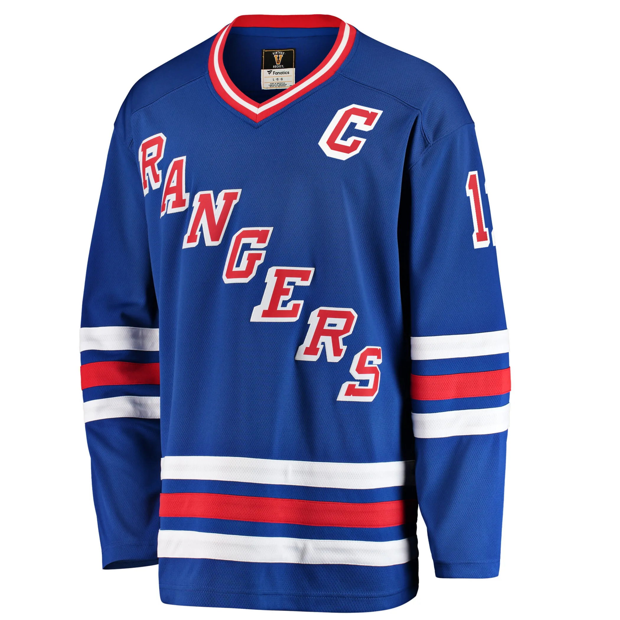 Mark Messier #11 New York Rangers NHL Eishockey Fanatics Breakaway Trikot Vintage Blau