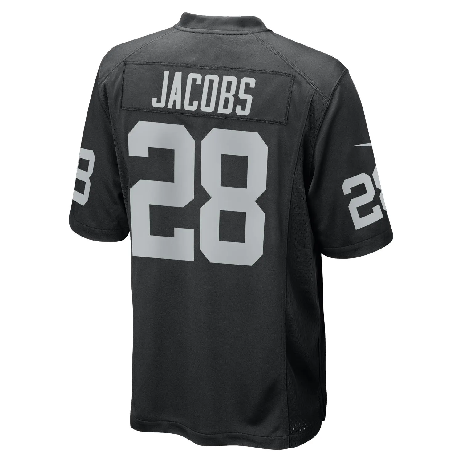 Josh Jacobs #28 Las Vegas Raiders NFL Football Nike Game Trikot Schwarz