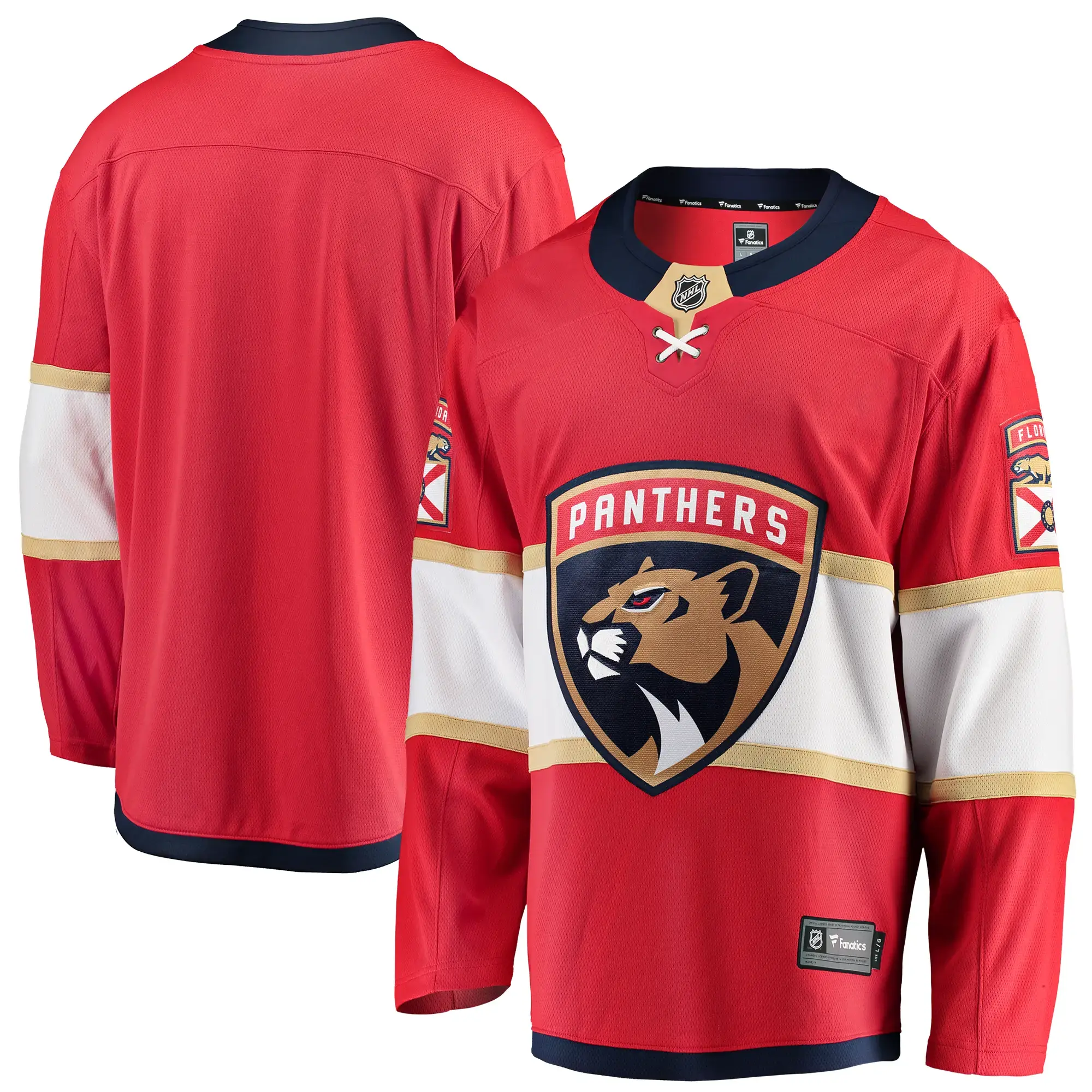 Florida Panthers NHL Eishockey Fanatics Breakaway Trikot Home Rot