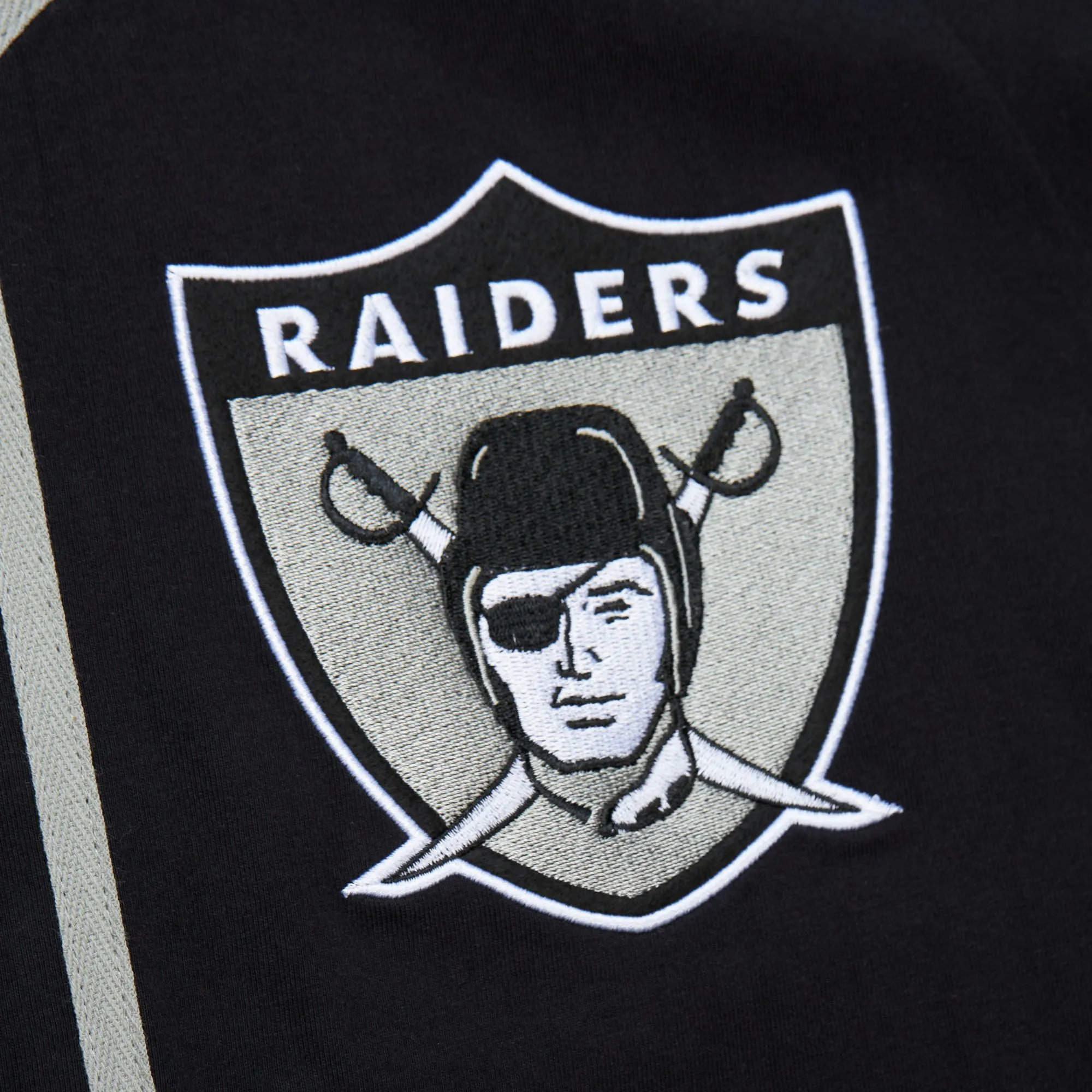 Las Vegas Raiders NFL Mitchell & Ness Fashion Cotton Button Front Trikot Schwarz