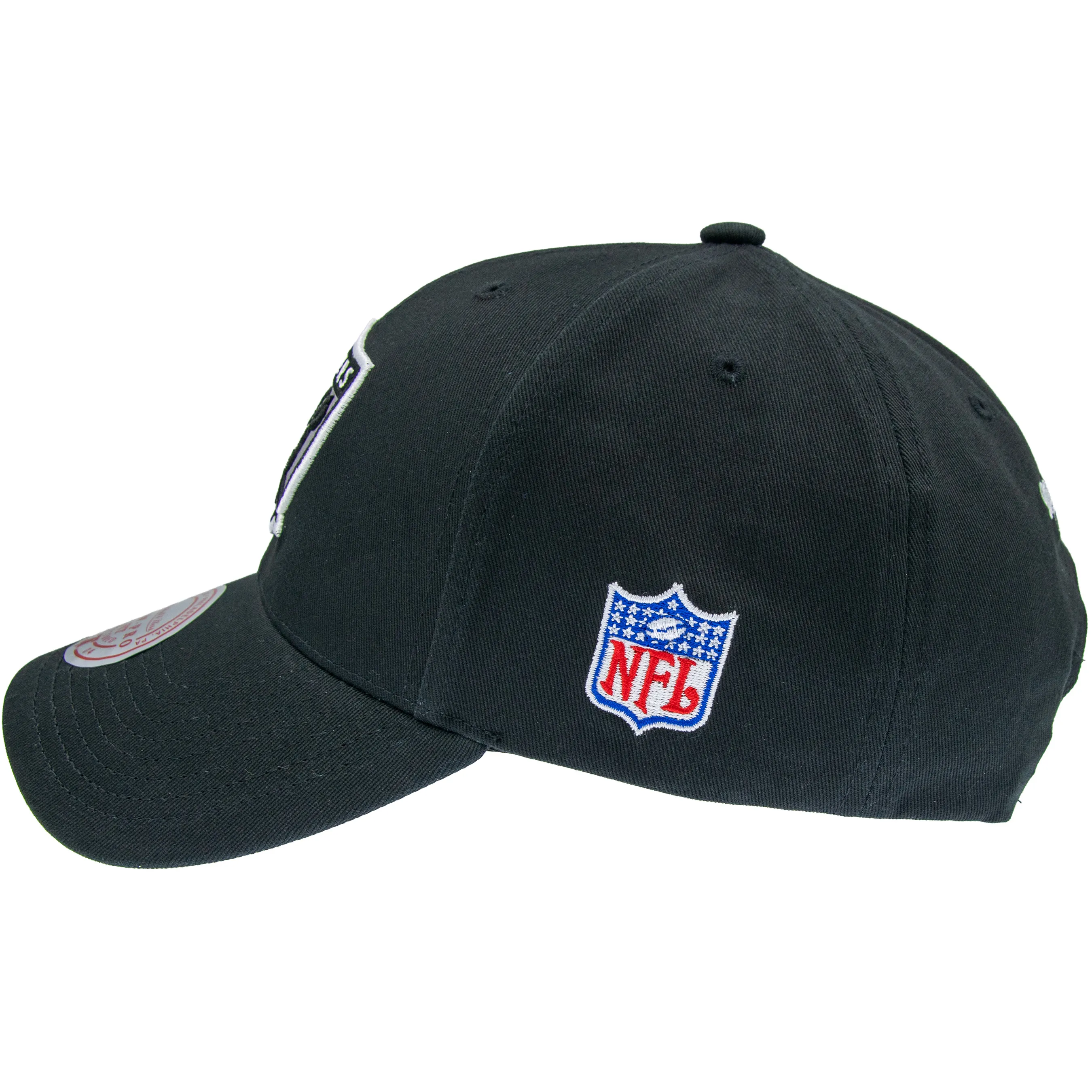 Las Vegas Raiders NFL Mitchell & Ness Team Logo Low Pro Snapback Schwarz