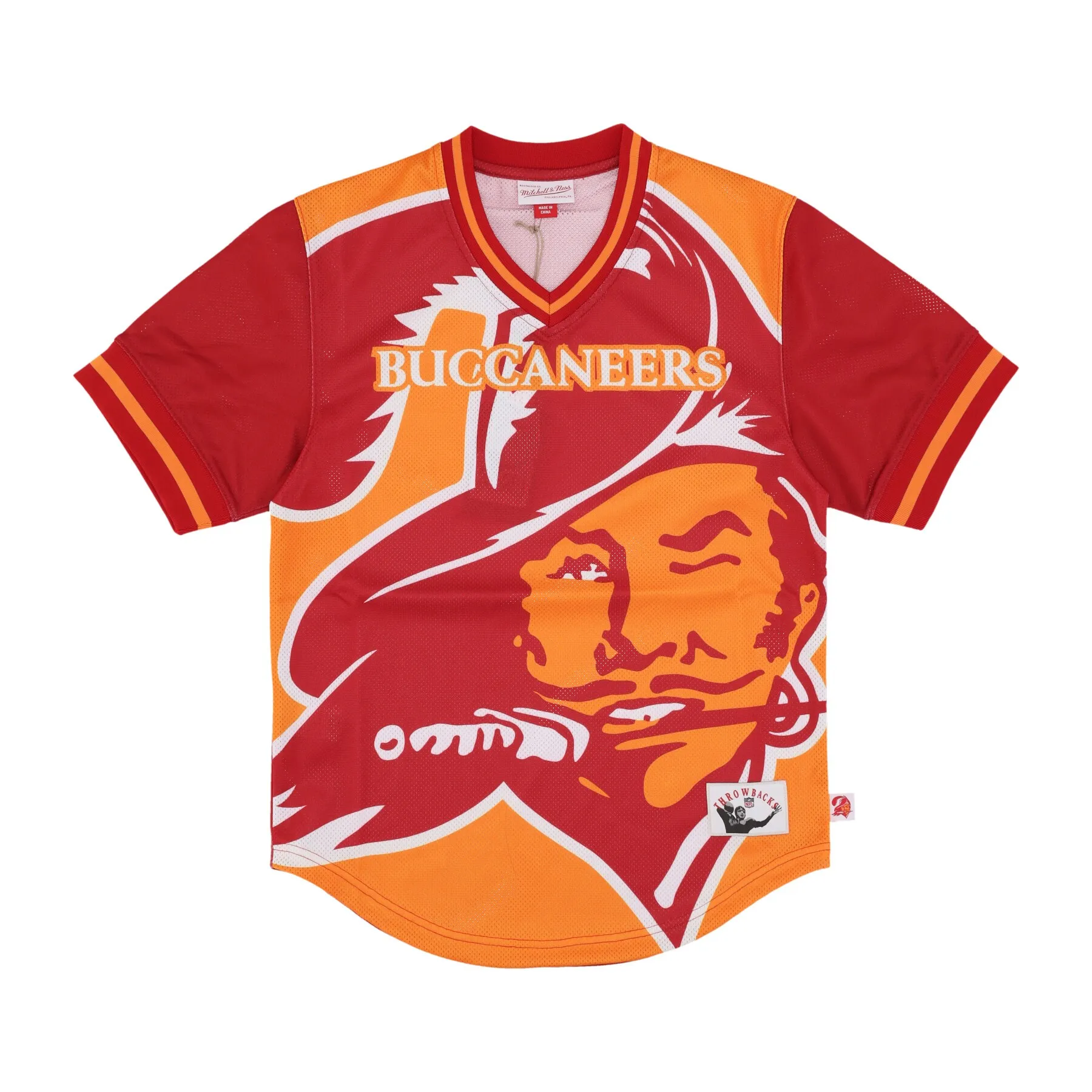 Tampa Bay Buccaneers NFL Mitchell & Ness Jumbotron 3.0 Mesh V-Neck
