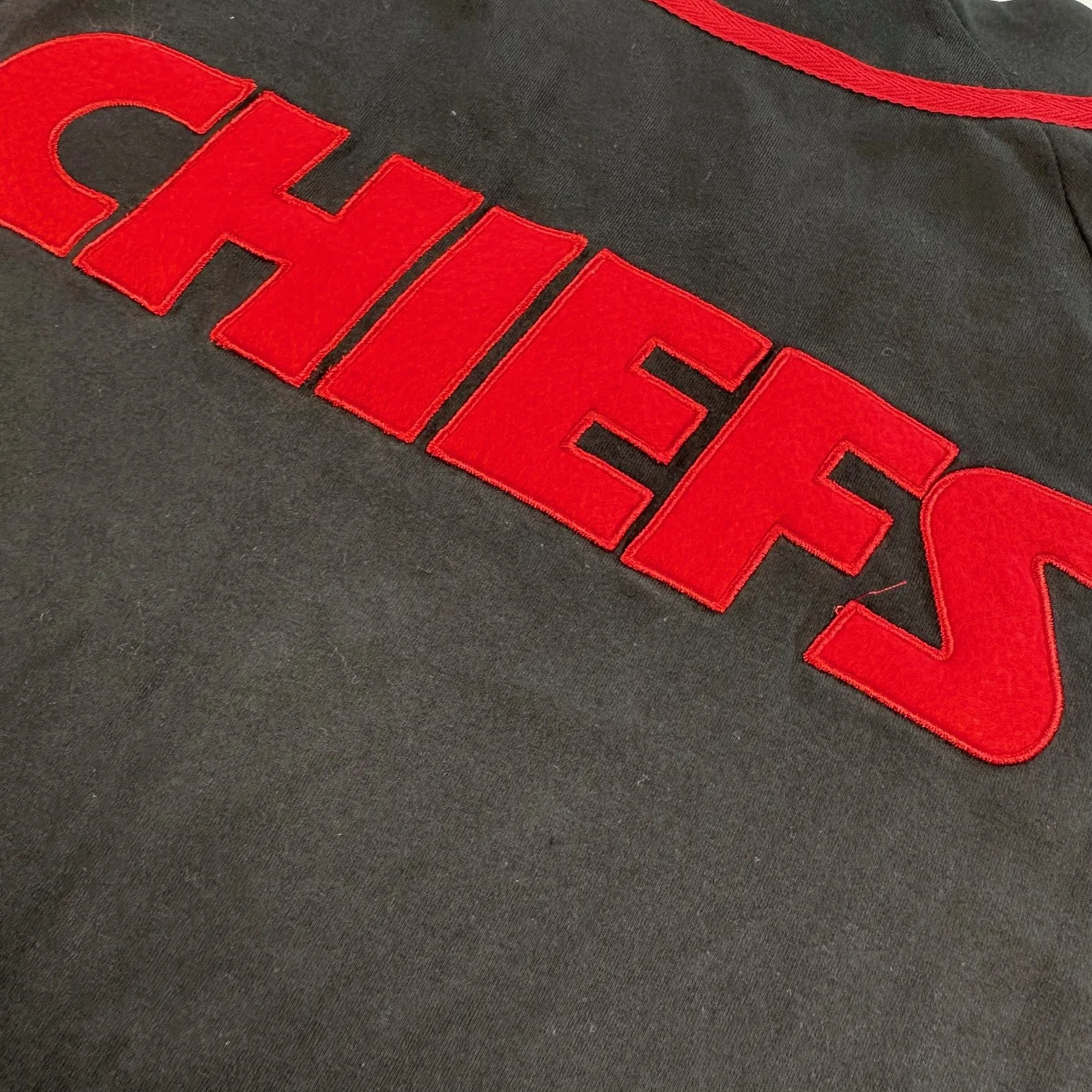 Kansas City Chiefs NFL Mitchell & Ness Fashion Cotton Button Front Trikot Schwarz