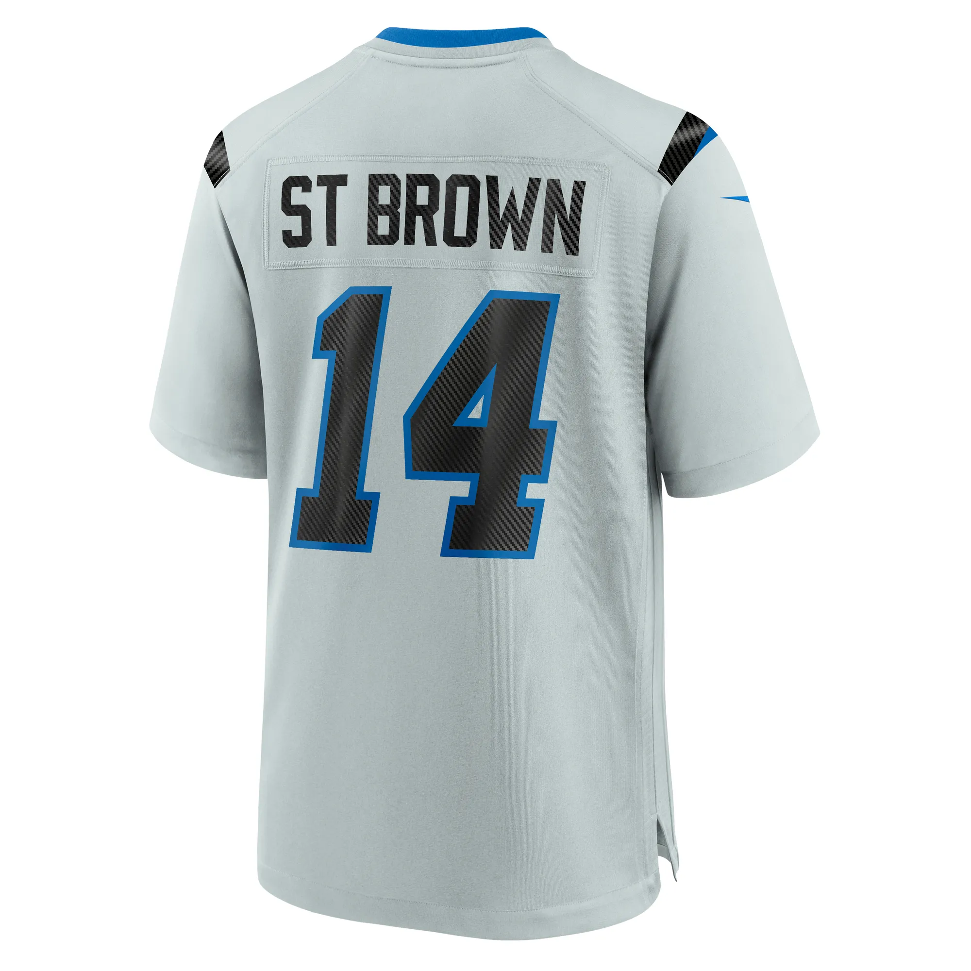 Amon-Ra St. Brown #14 Detroit Lions NFL Football Nike Rivalries Game Trikot Grau