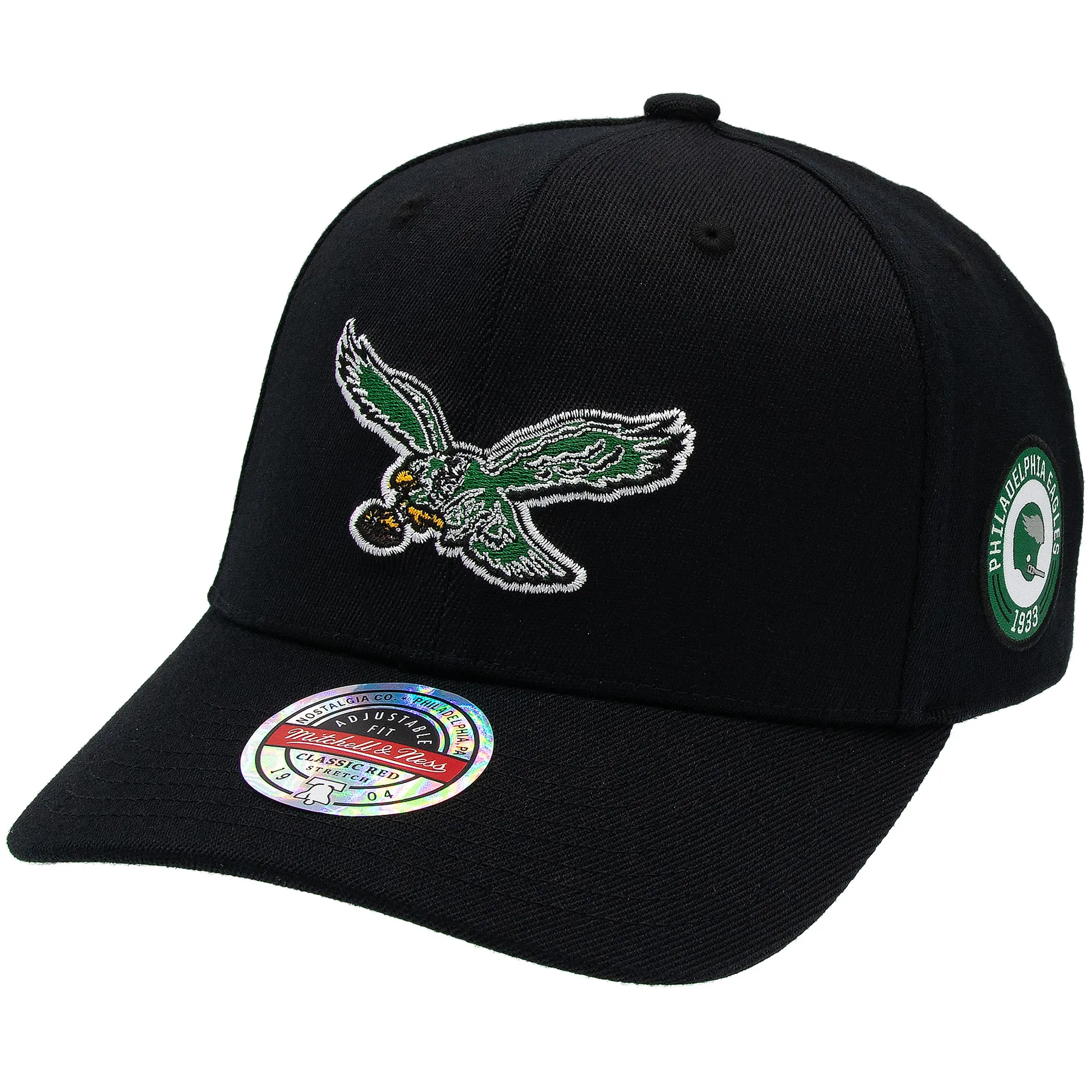 Philadelphia Eagles NFL Mitchell & Ness Black Out Classic Red Snapback