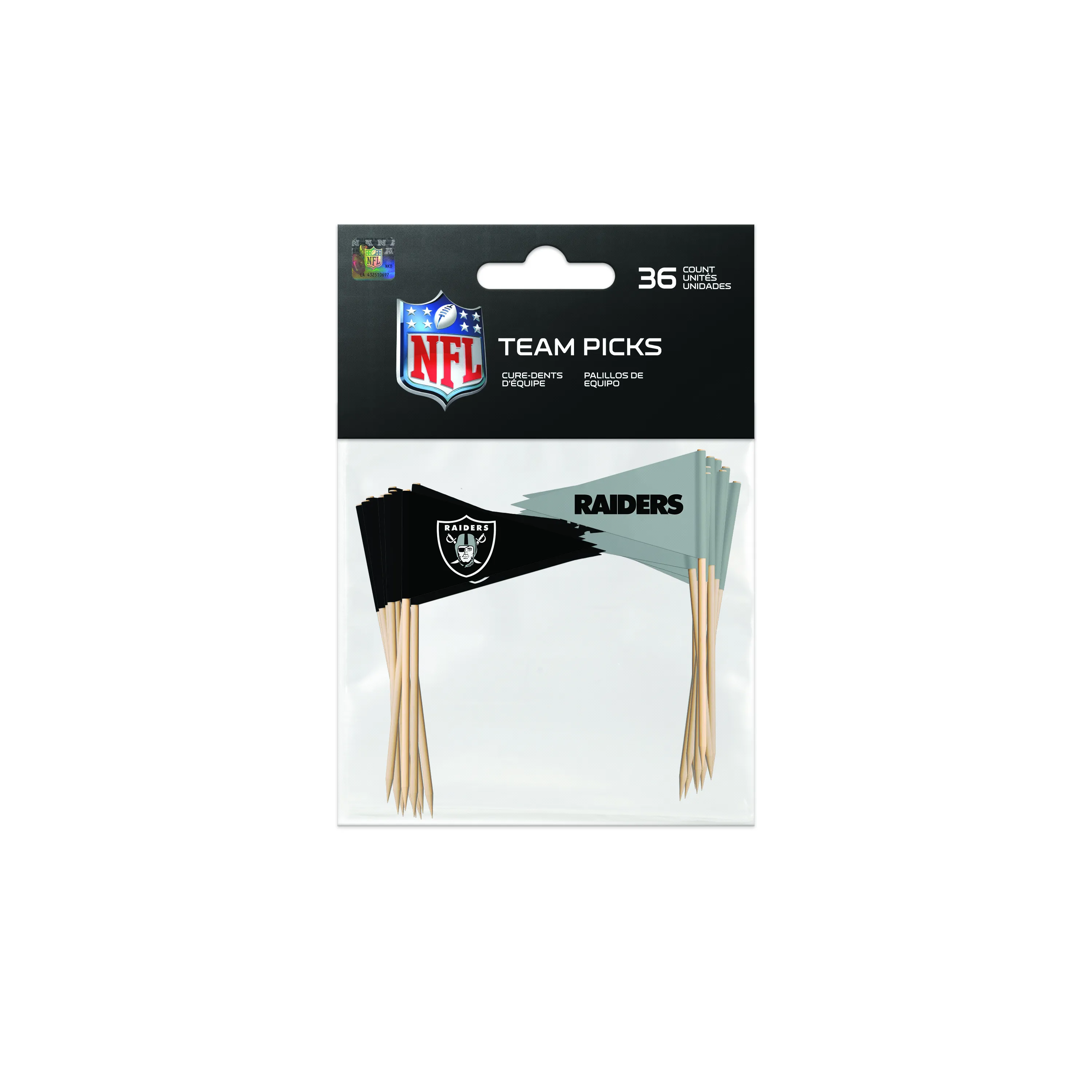 Las Vegas Raiders NFL Toothpick Flags (36 Stk.)
