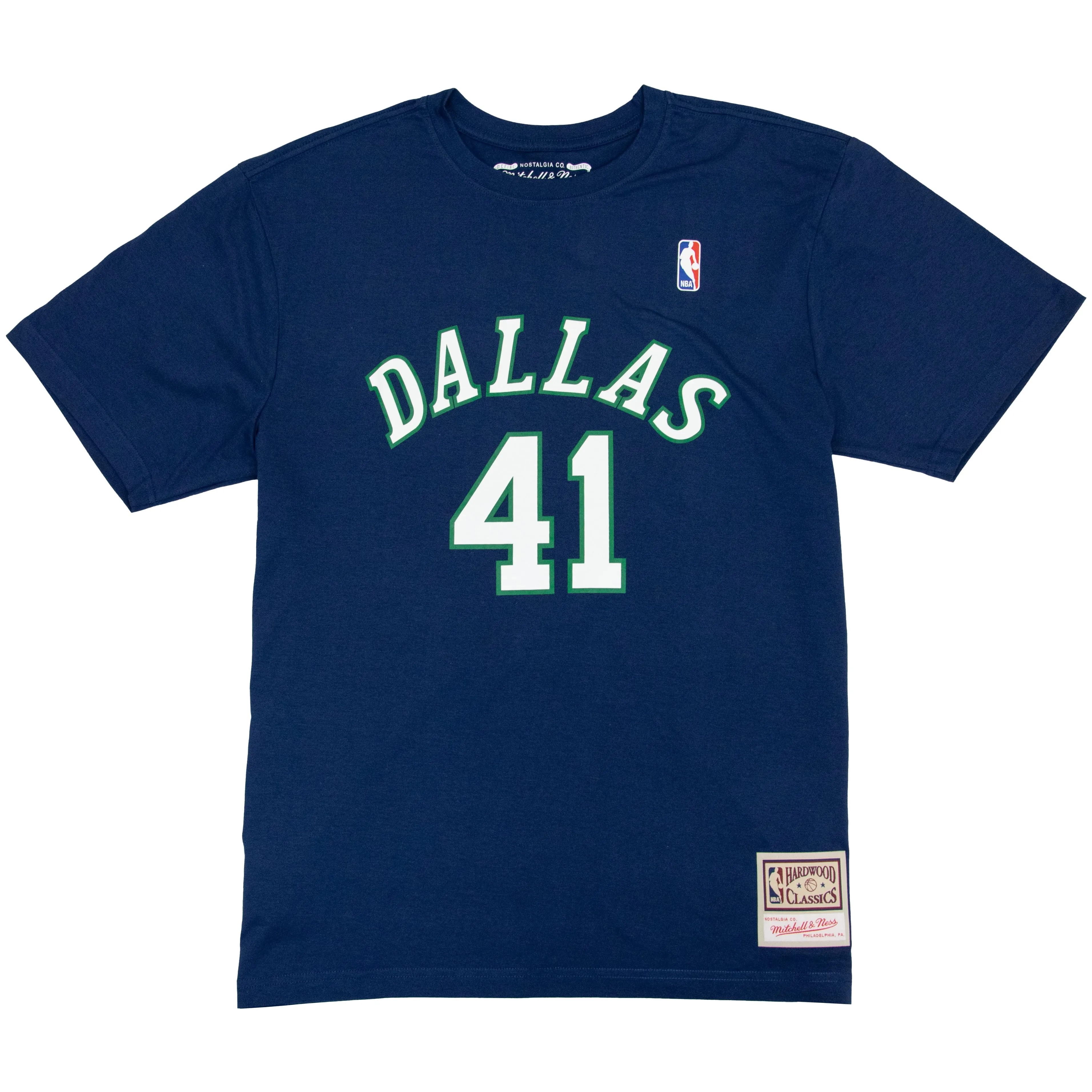 Dirk Nowitzki #41 Dallas Mavericks Name & Number T-Shirt Navy