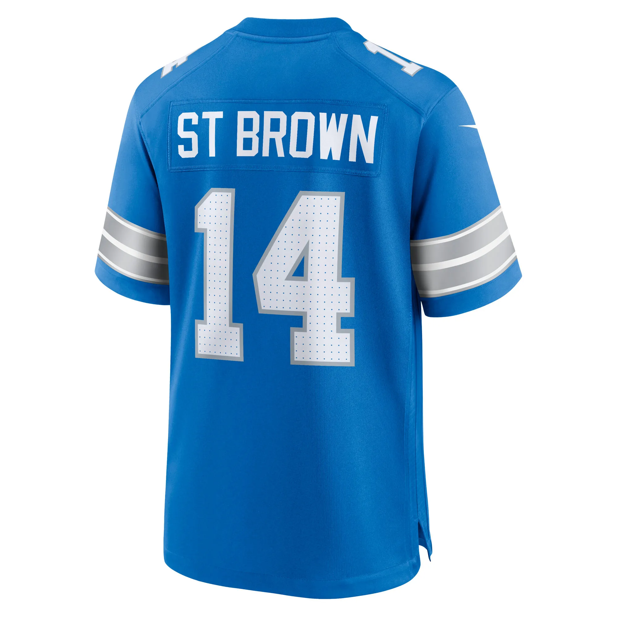Amon-Ra St. Brown #14 Detroit Lions NFL Football Nike Game Trikot Blau