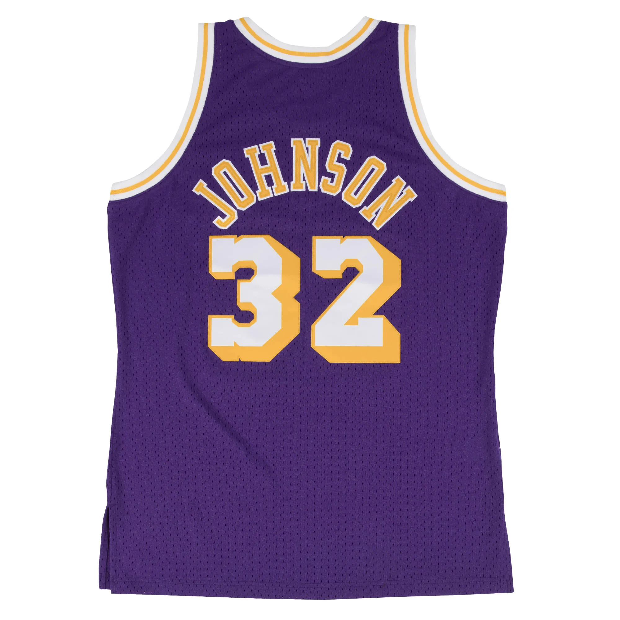 Magic Johnson #32 Los Angeles Lakers 84 NBA Mitchell & Ness Swingman Trikot Lila