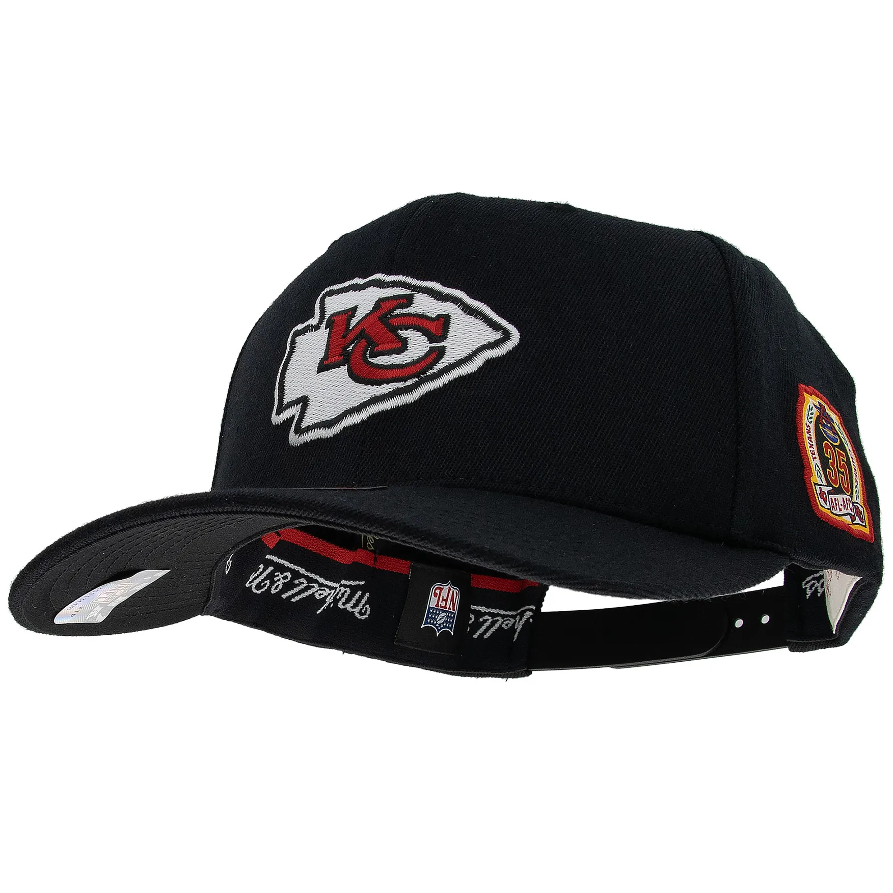 Kansas City Chiefs NFL Mitchell & Ness Black Out Classic Red Snapback