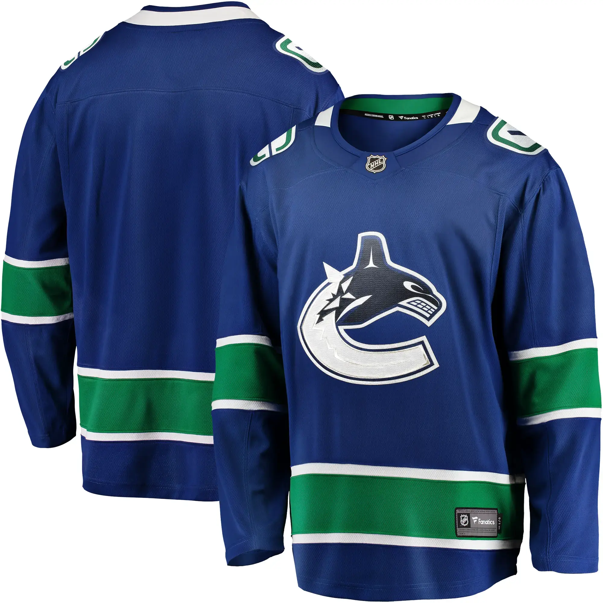 Vancouver Canucks NHL Eishockey Fanatics Breakaway Trikot Home Blau