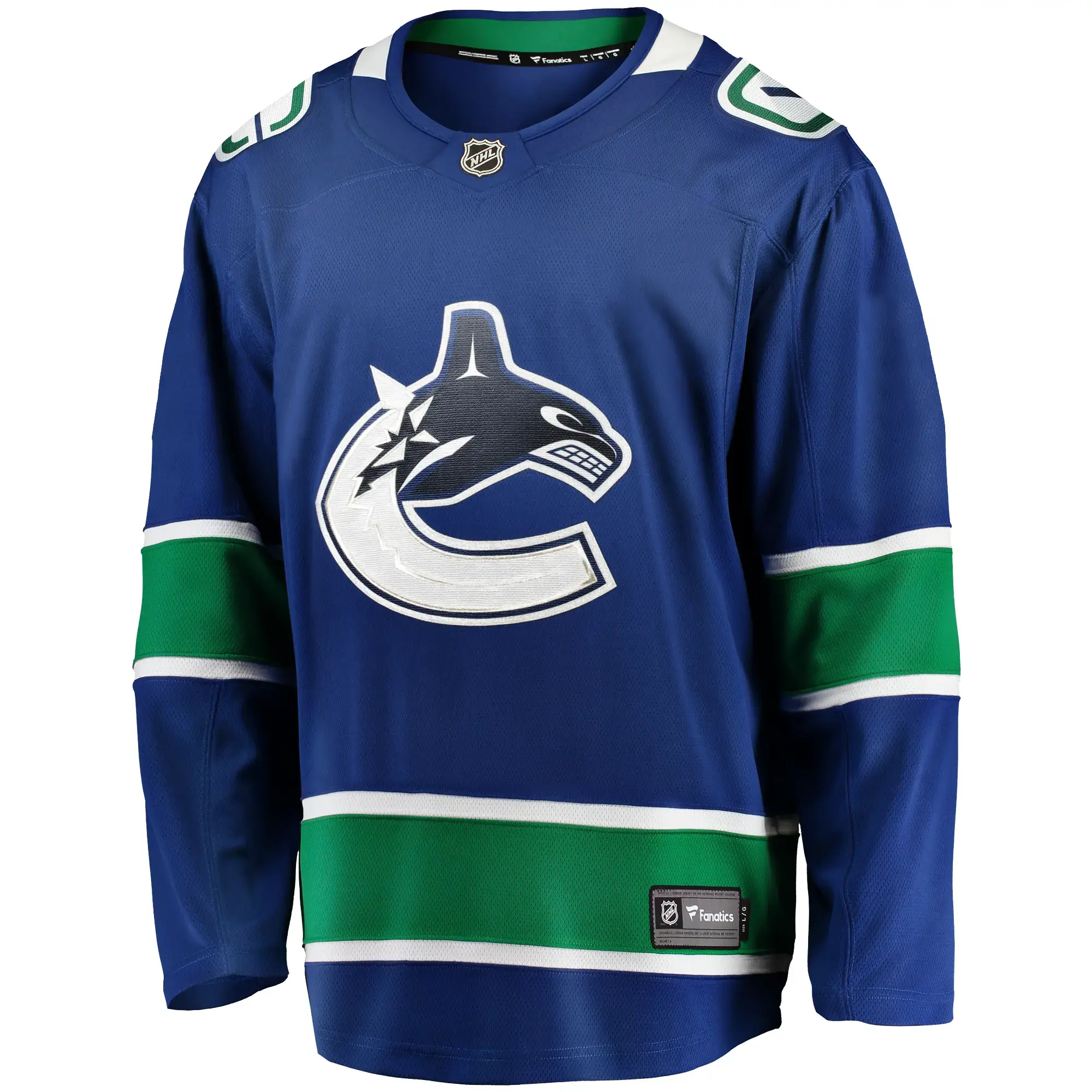 Vancouver Canucks NHL Eishockey Fanatics Breakaway Trikot Home Blau
