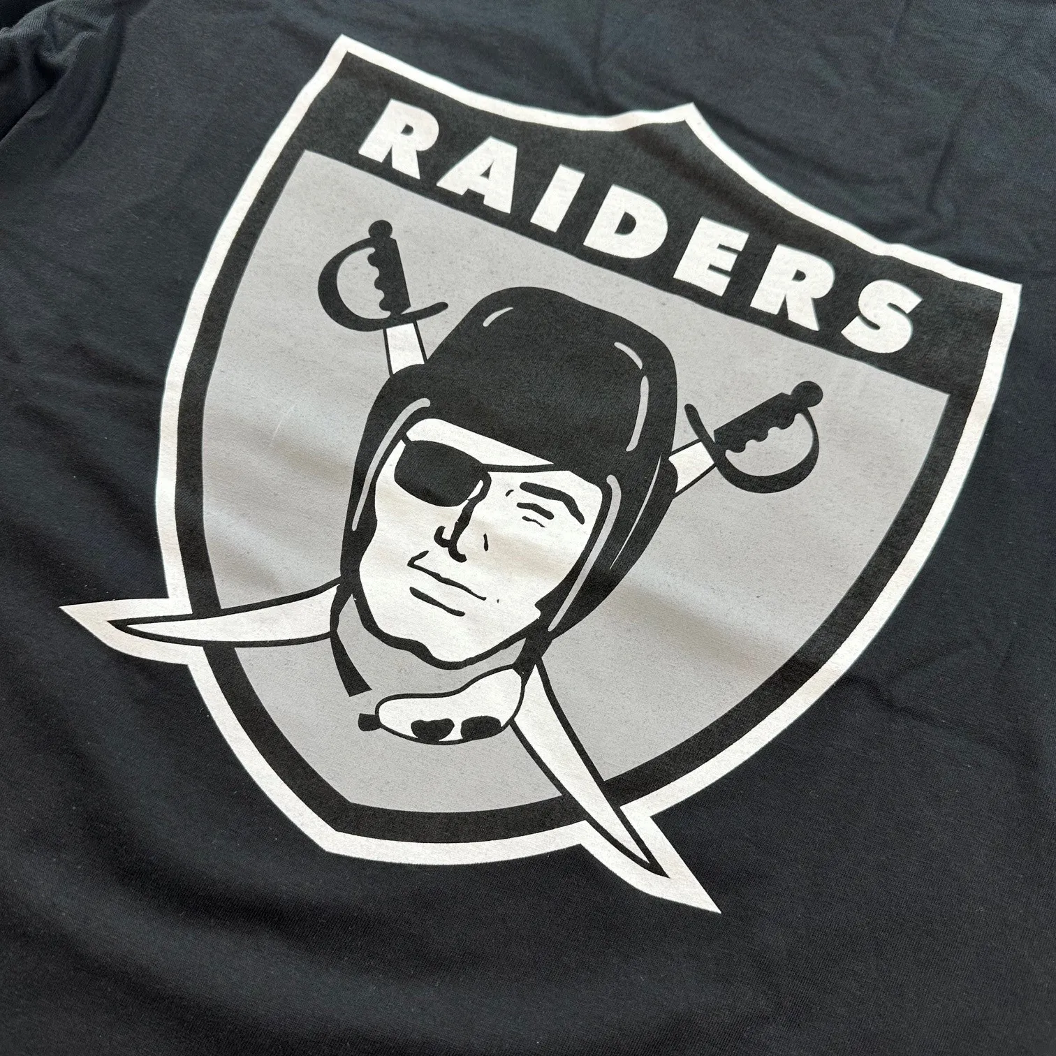 Oakland Raiders NFL Mitchell & Ness Team Logo T-Shirt Schwarz