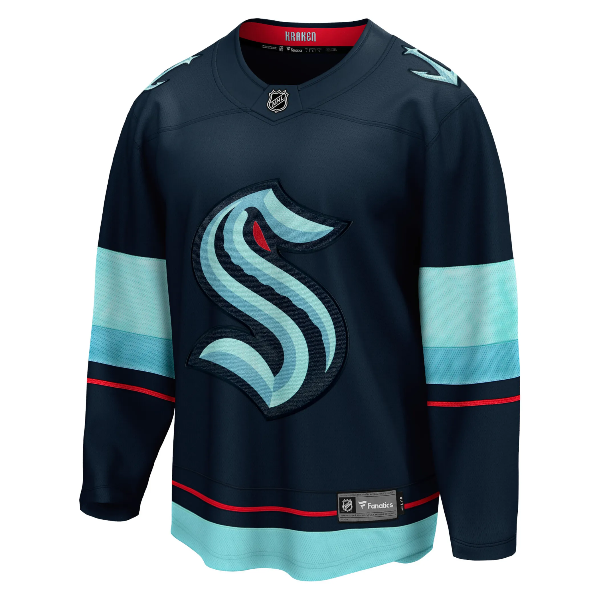 Seattle Kraken NHL Eishockey Fanatics Breakaway Trikot Home Navy