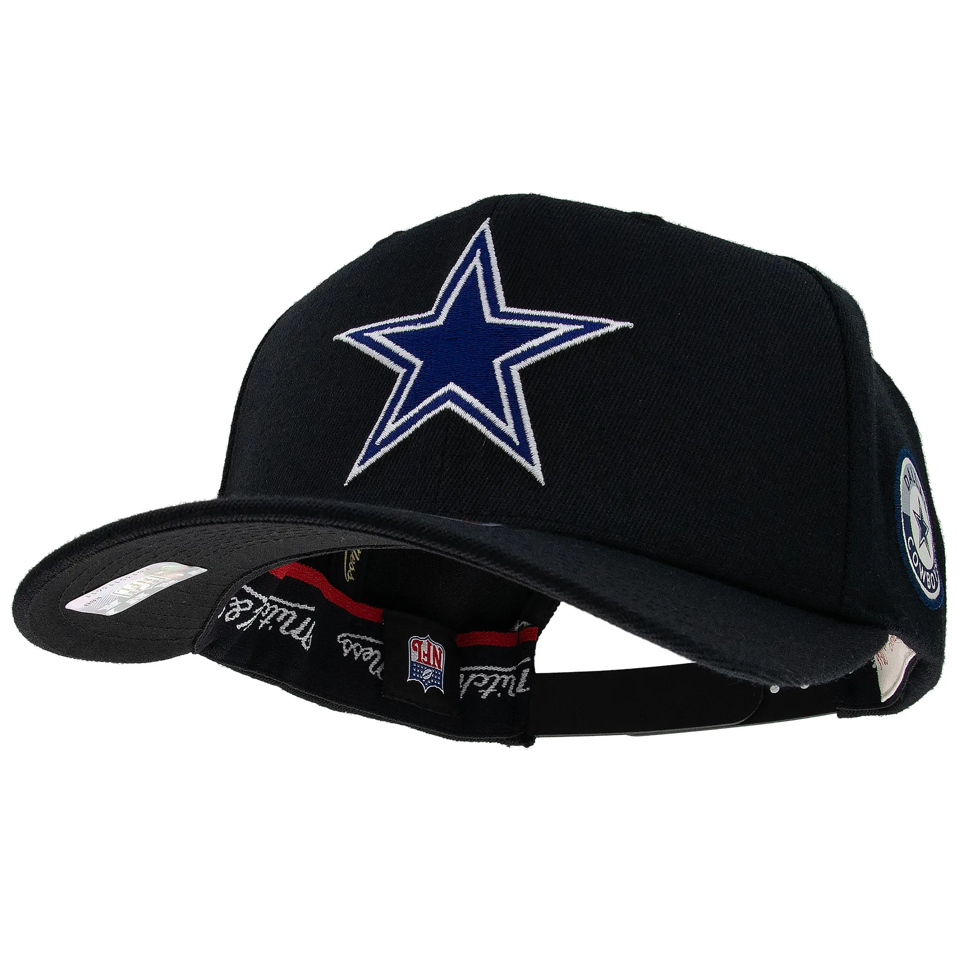 Dallas Cowboys NFL Mitchell & Ness Black Out Classic Red Snapback