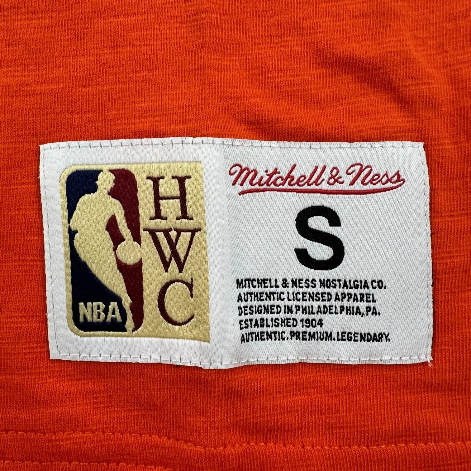New York Knicks NBA Mitchell & Ness Legendary Slub 3.0 T-Shirt Orange