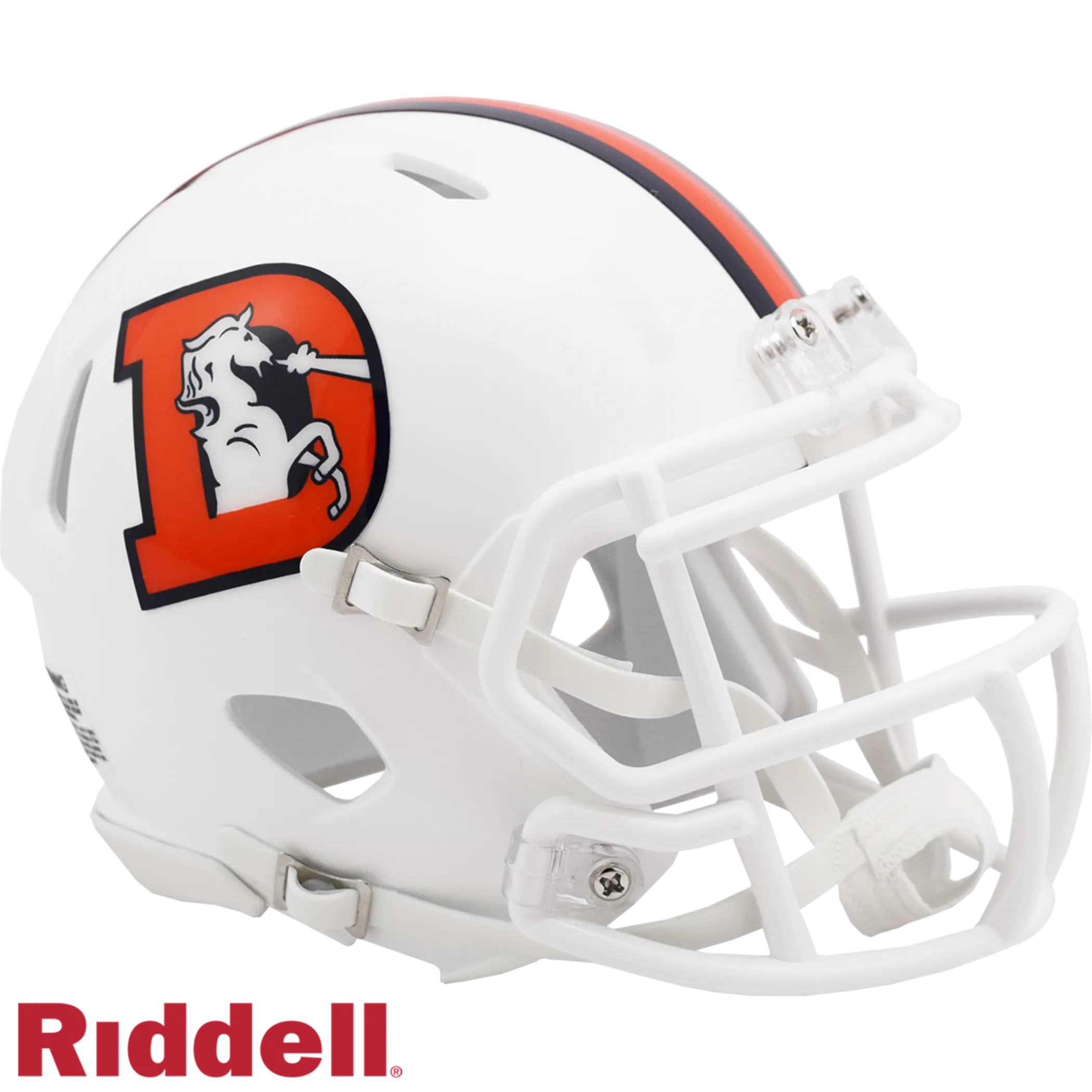 Denver Broncos NFL Riddell On Field Alternate Throwback '23 Speed Mini Helm Weiß