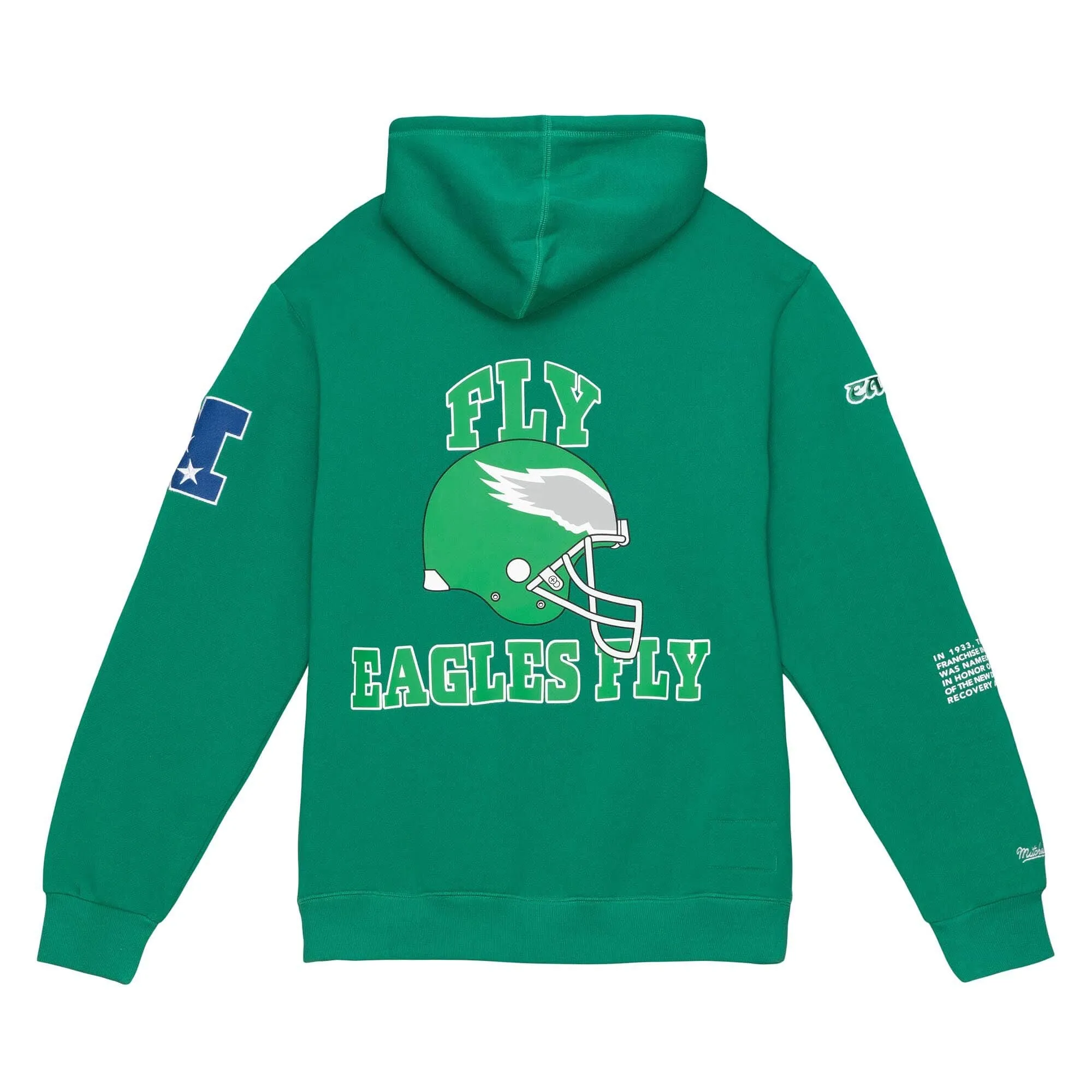 Philadelphia Eagles NFL Mitchell & Ness Team Origins Fleece Hoodie Grün