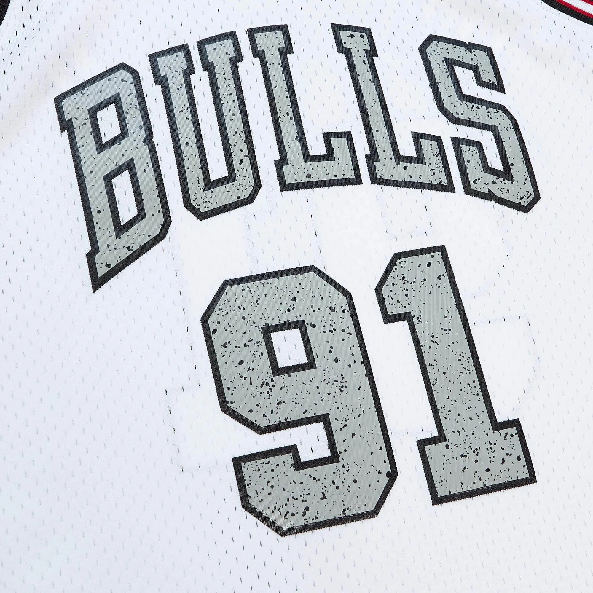 Dennis Rodman #91 Chicago Bulls 97 NBA Mitchell & Ness Cracked Cement Swingman Trikot Weiß Dennis Rodman #91 Chicago Bulls 97 NBA Mitchell & Ness Cracked Cement Swingman Trikot Weiß