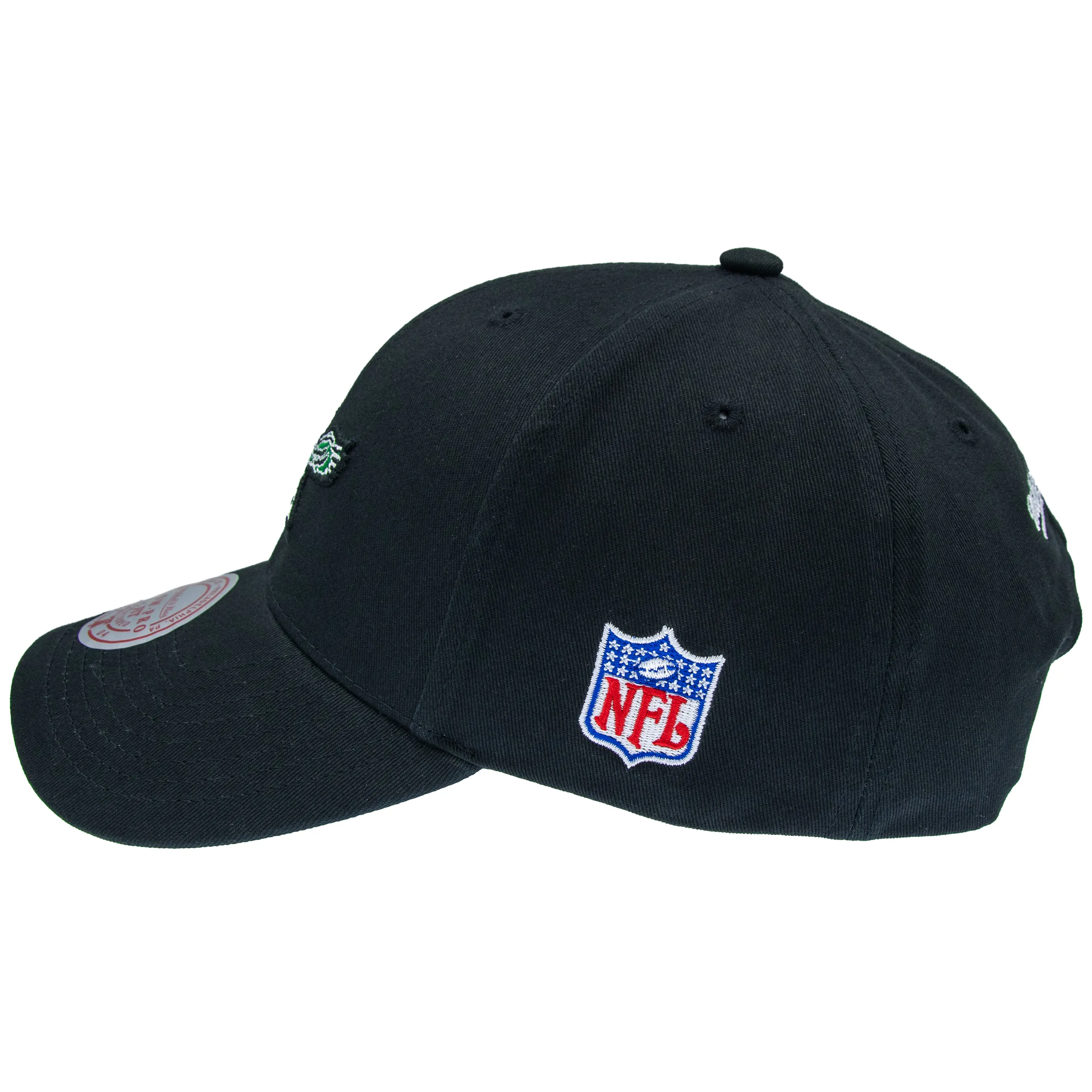 Philadelphia Eagles NFL Mitchell & Ness Team Logo Low Pro Snapback Schwarz