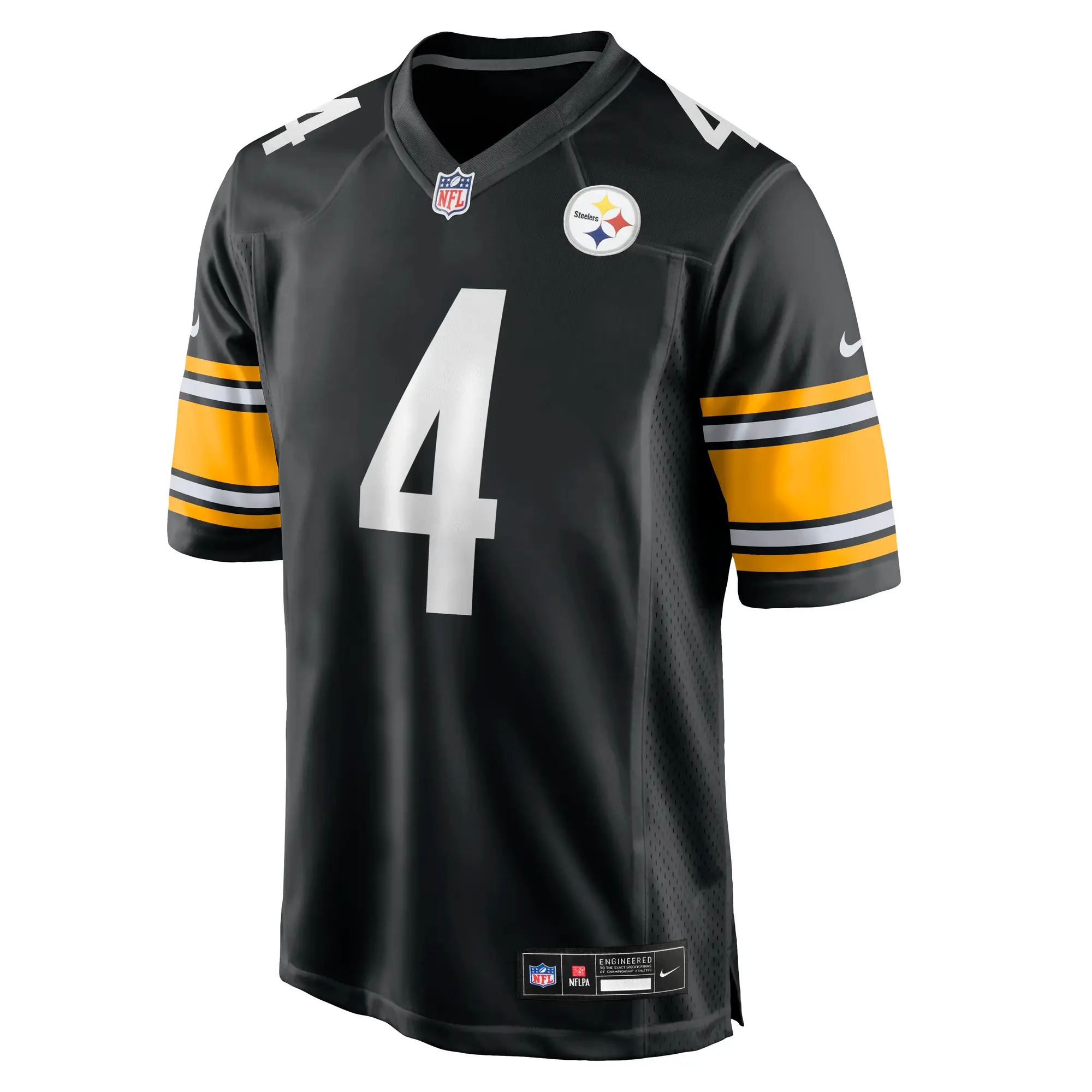 D. K. Metcalf #4 Pittsburgh Steelers NFL Football Nike Home Game Trikot Schwarz