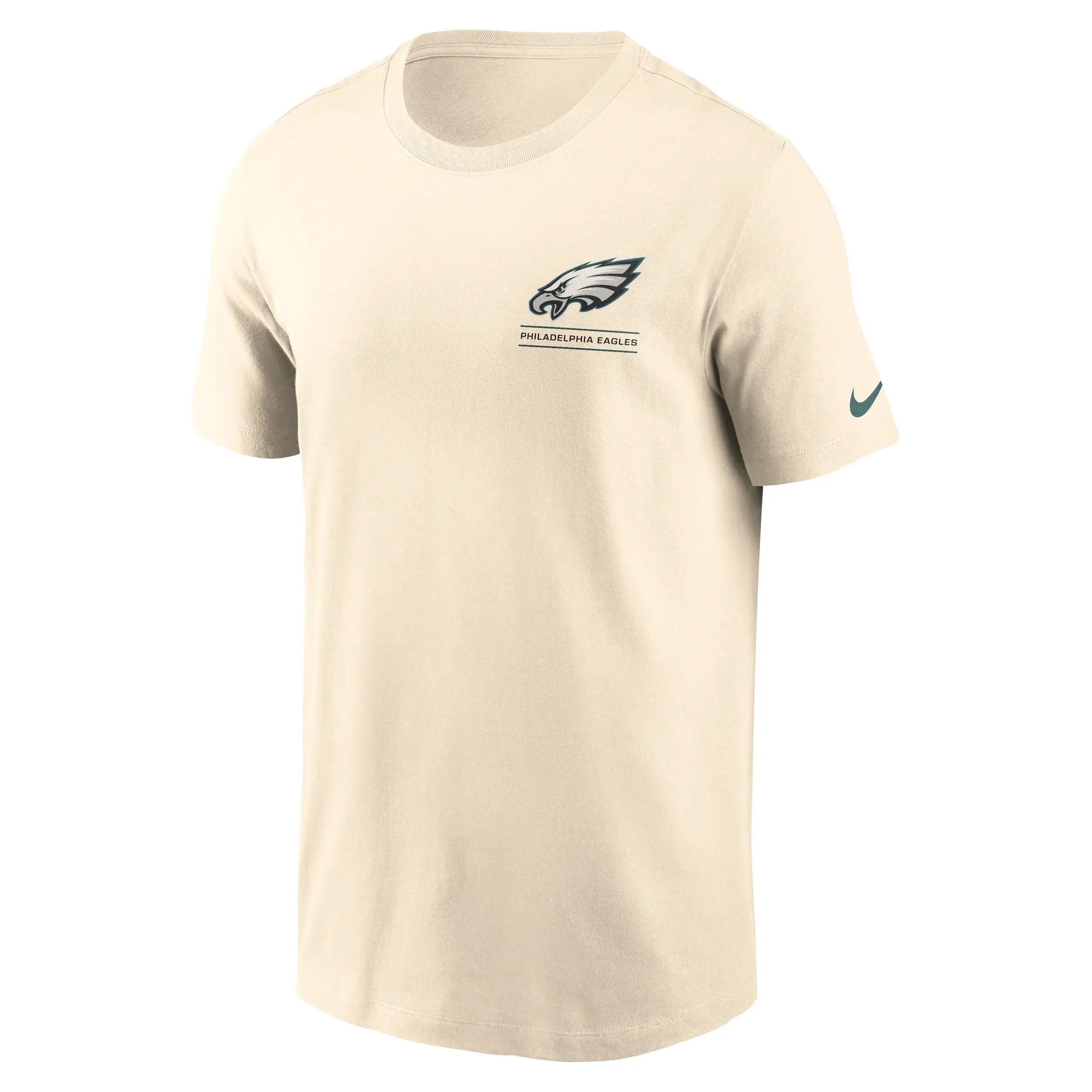 Philadelphia Eagles NFL Nike Freestyle Club Crew T-Shirt Cremeweiß