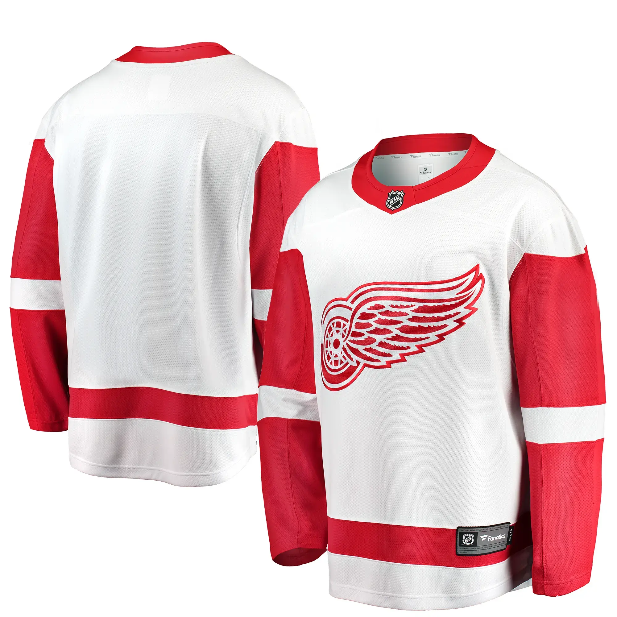 Detroit Red Wings NHL Eishockey Fanatics Breakaway Trikot Away Weiß