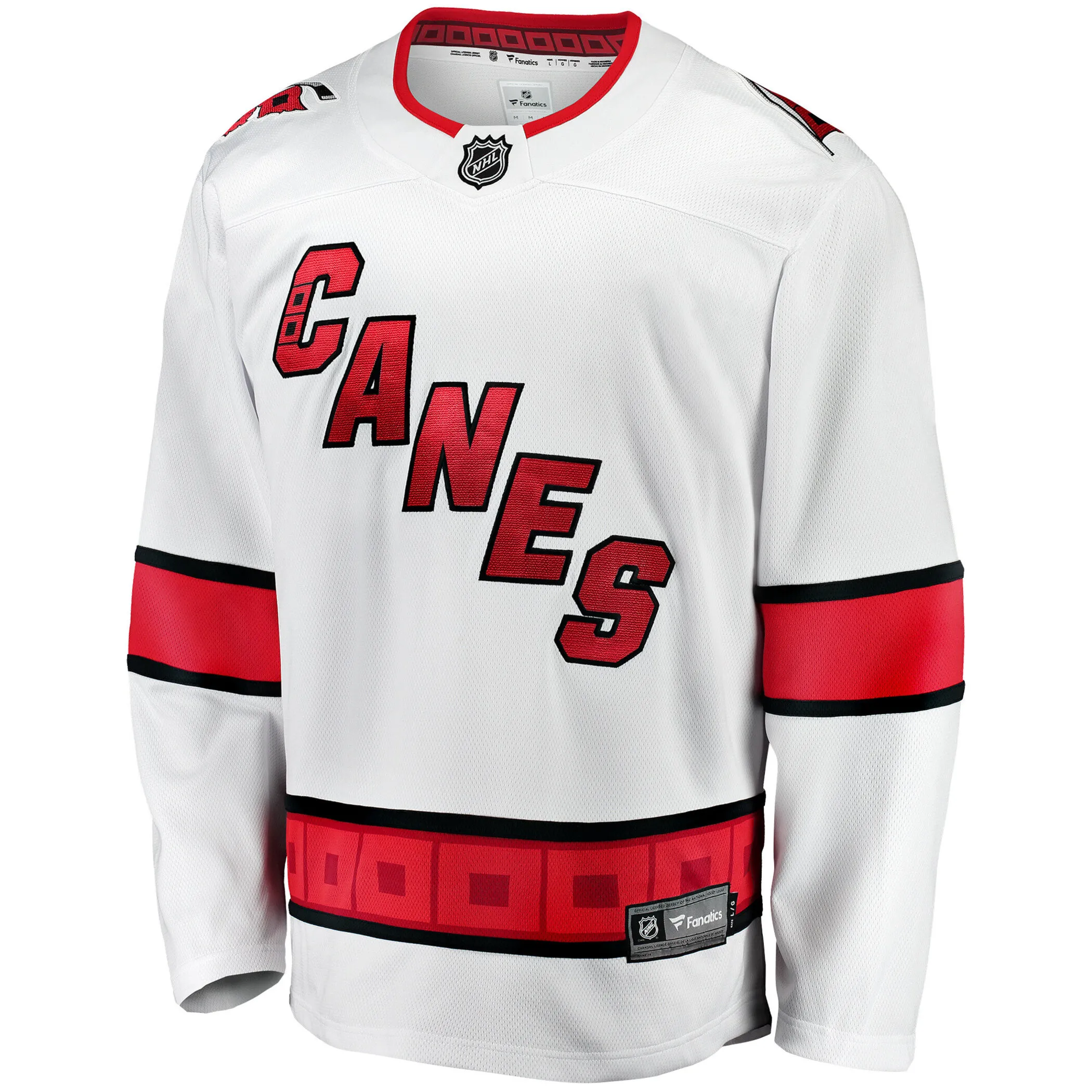 Carolina Hurricanes NHL Eishockey Fanatics Breakaway Trikot Away Weiß