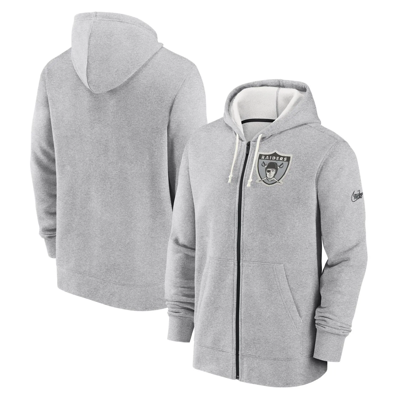 Las Vegas Raiders NFL Nike Historic Full-Zip Fleece Hoodie