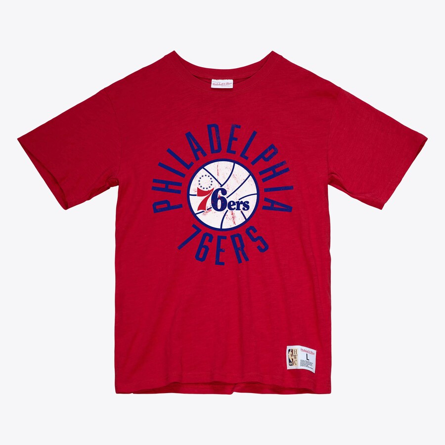 Philadelphia 76ers NBA Mitchell & Ness Legendary Slub 1.0 T-Shirt Rot