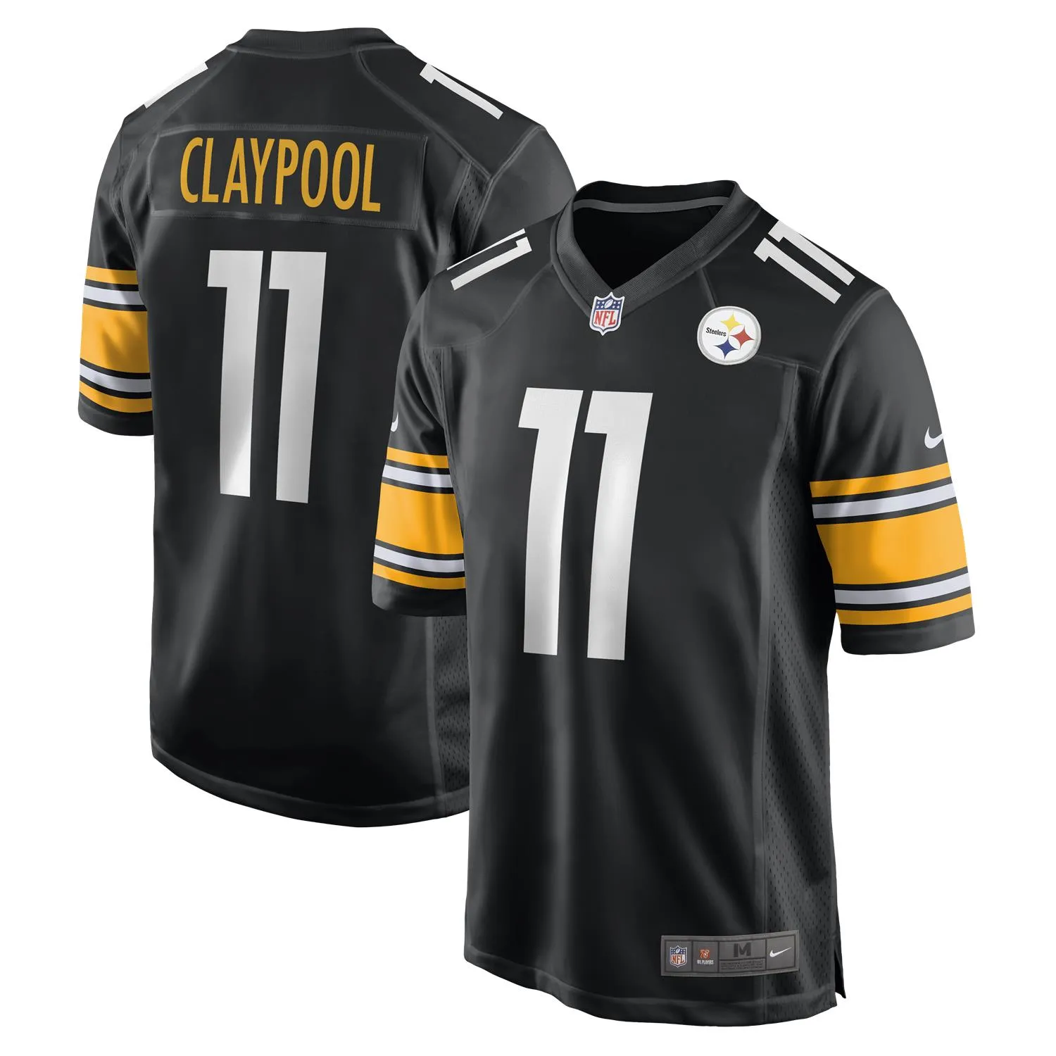 Chase Claypool #11 Pittsburgh Steelers NFL Football Nike Game Trikot Schwarz