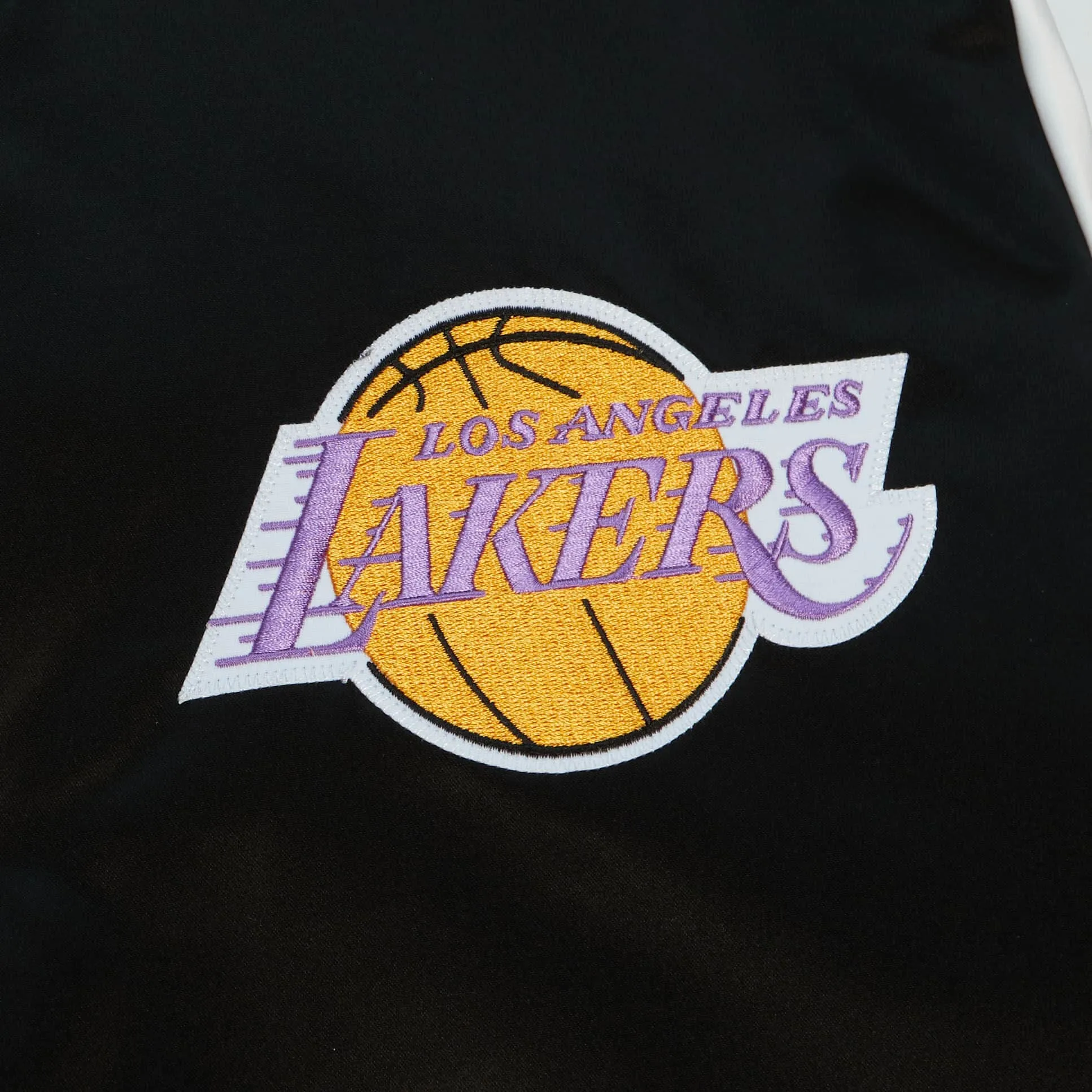 Los Angeles Lakers NBA Mitchell & Ness Team Origins Varsity Satin Jacke Los Angeles Lakers NBA Mitchell & Ness Team Origins Varsity Satin Jacke