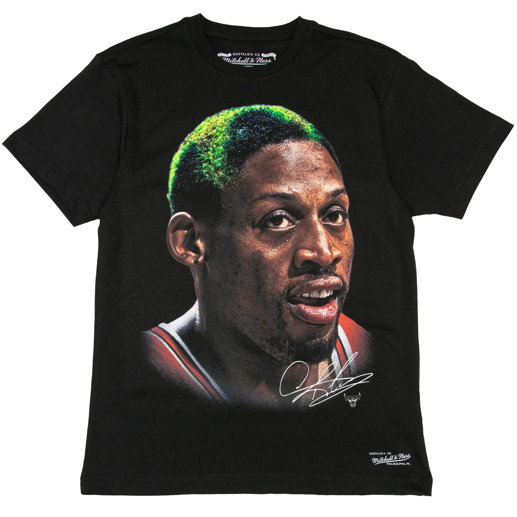 Dennis Rodman Chicago Bulls NBA Mitchell & Ness Big Face T-Shirt