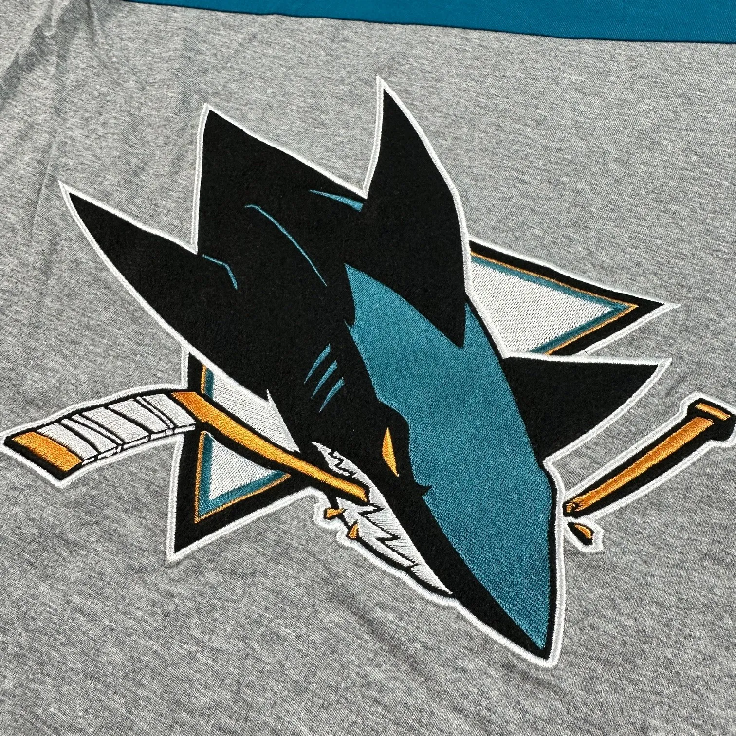 San Jose Sharks NHL Mitchell & Ness Color Blocked Cotton Tank Top