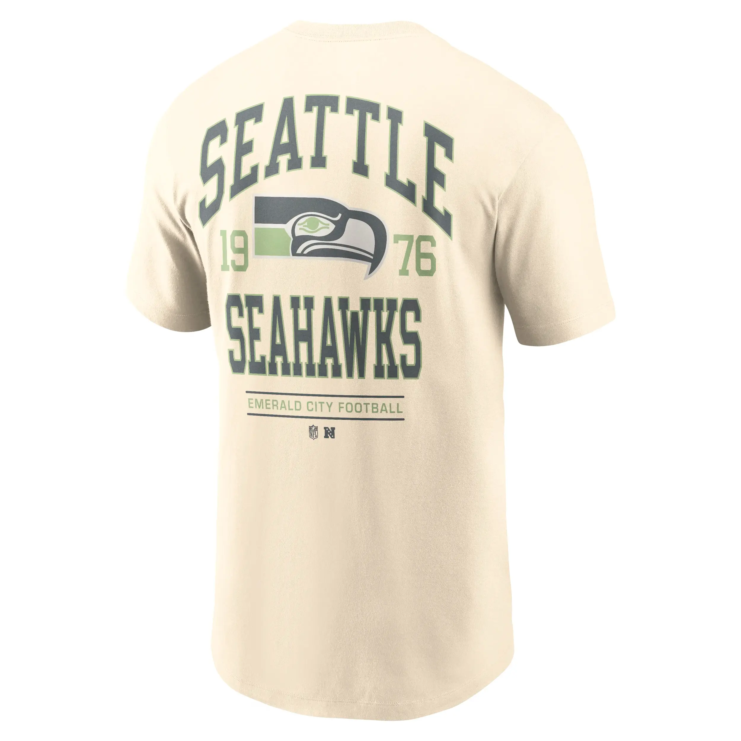 Seattle Seahawks NFL Nike Freestyle Club Crew T-Shirt Cremeweiß
